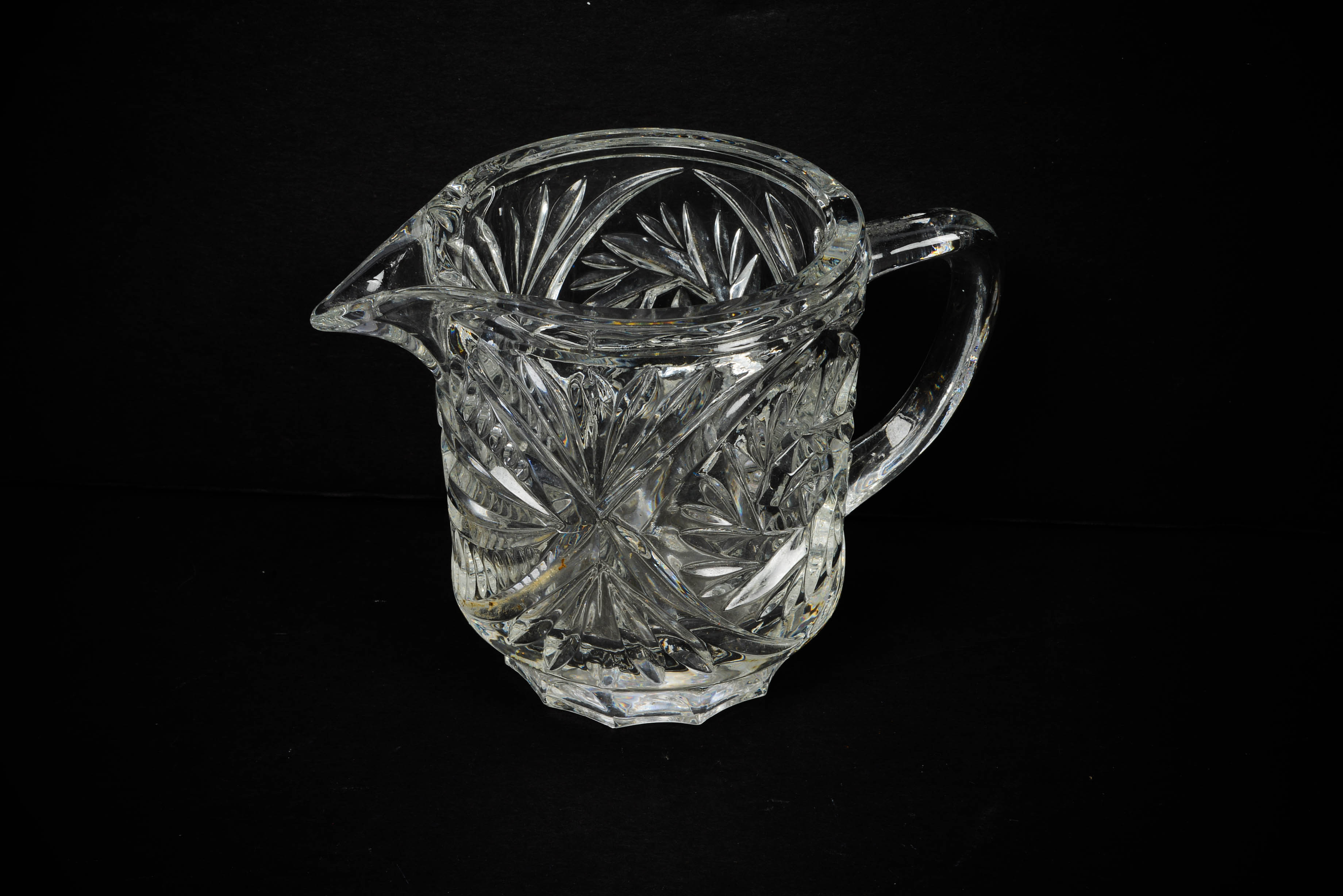 Crystal Group - Hand Cut Pitcher, Open Sugar and Creamer Plus