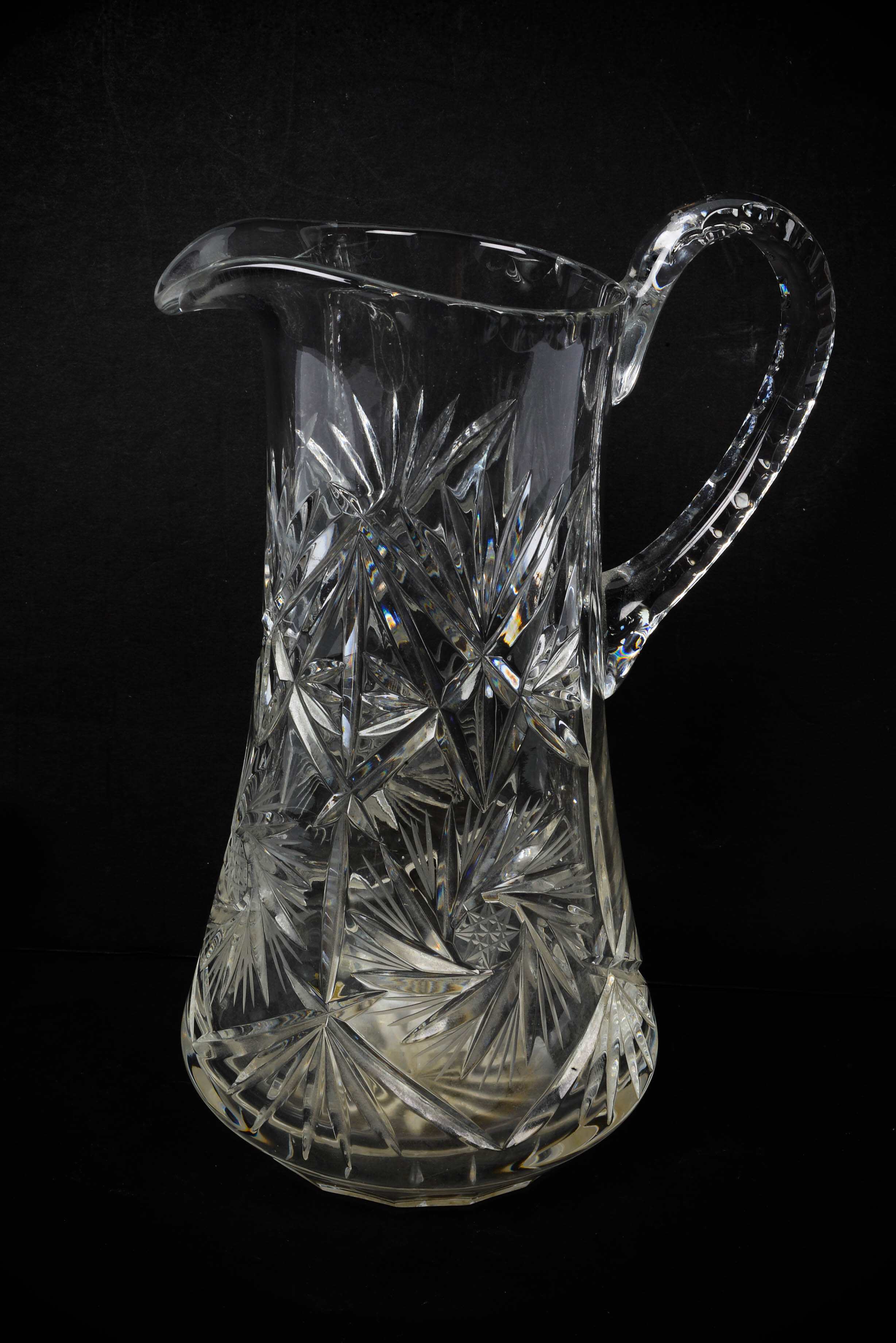 Crystal Group - Hand Cut Pitcher, Open Sugar and Creamer Plus