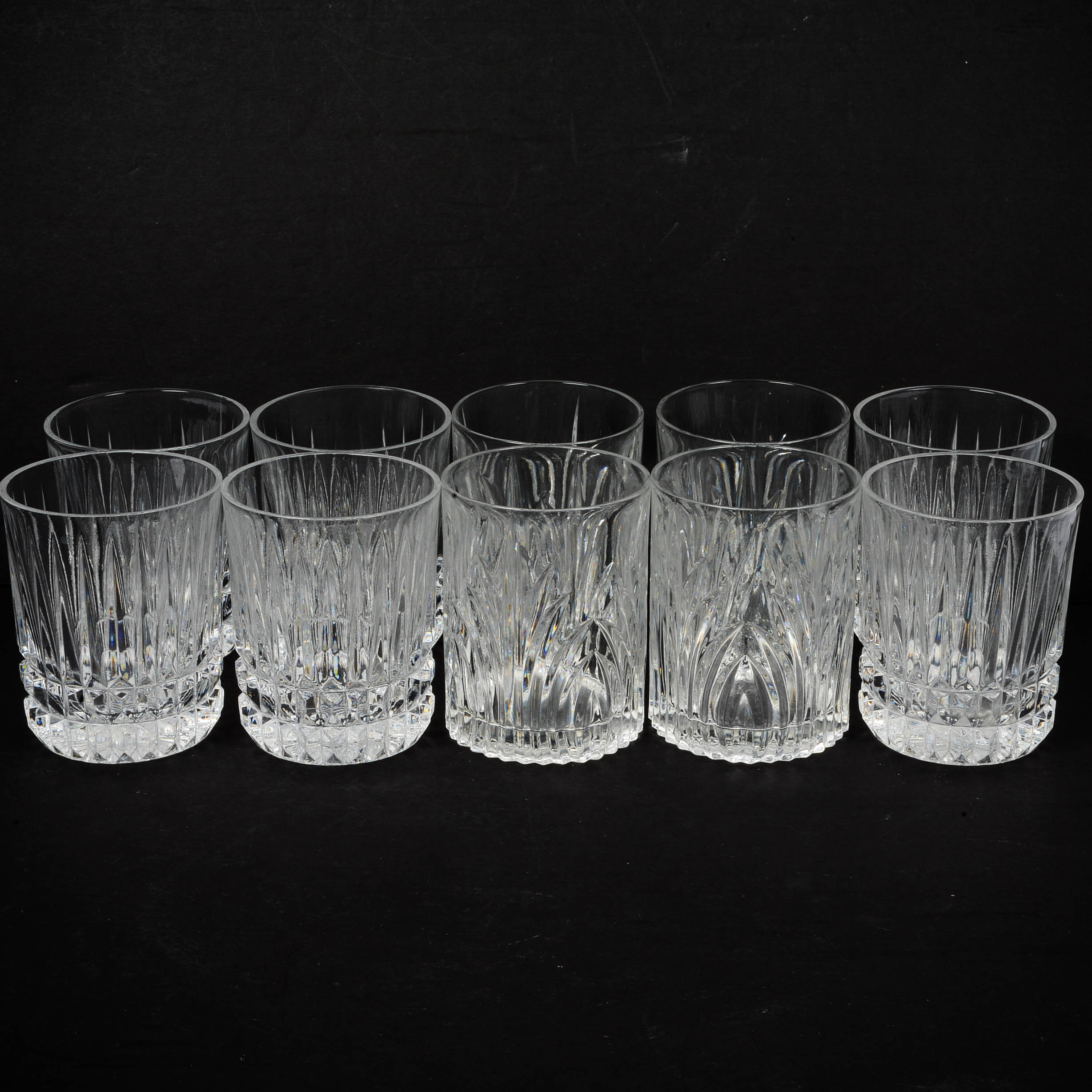 Crystal DOF Tumbler Sets- Fostoria Heritage and Rogaska Richmond