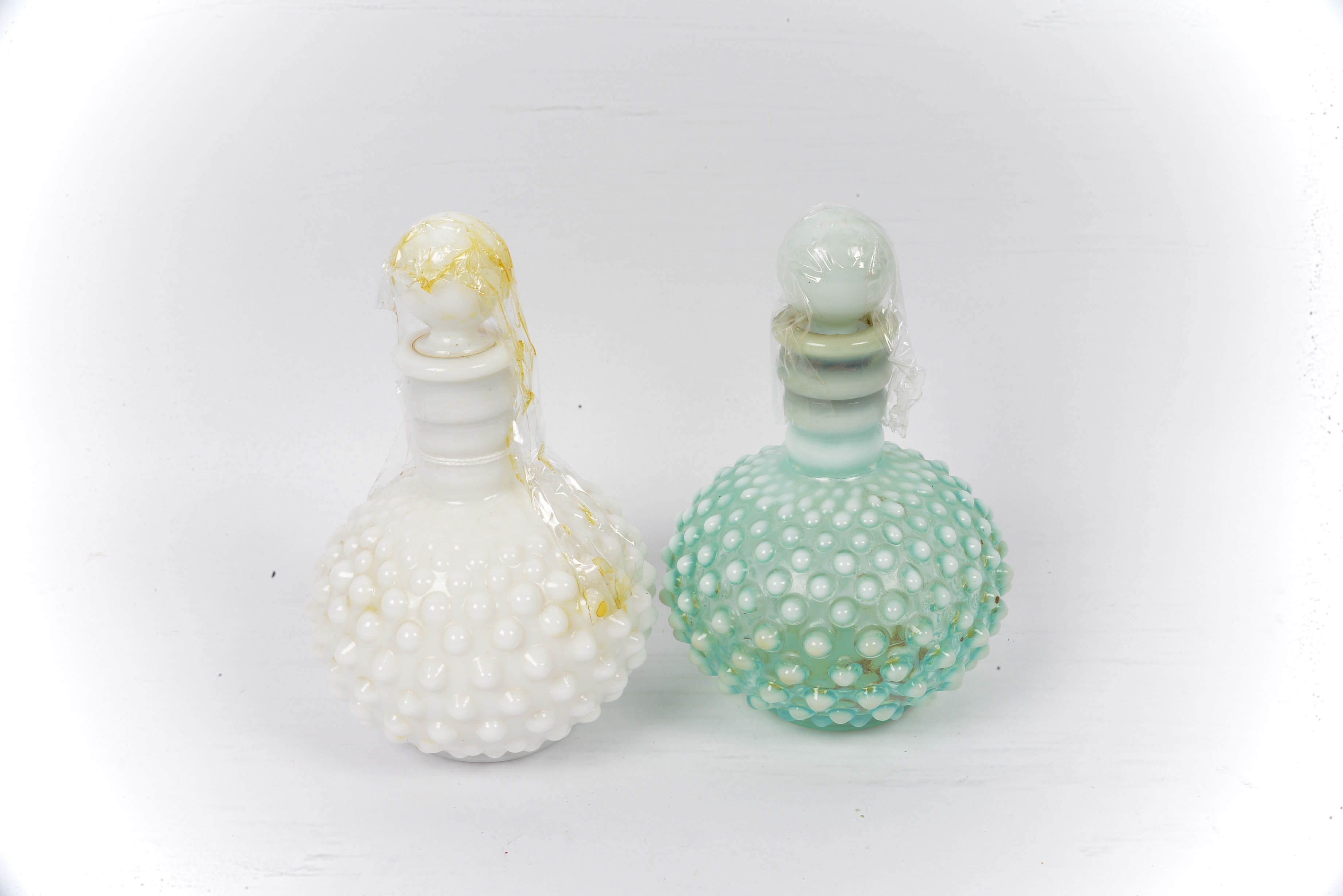Fenton Hobnail Wrisley Perfume Bottles and Toothpick Holders