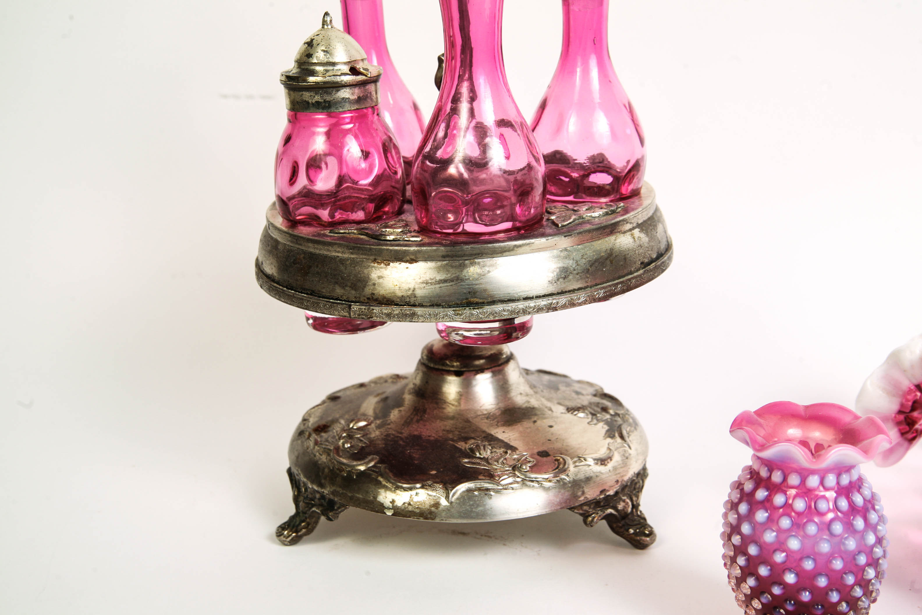 Assortment of Pink Glassware