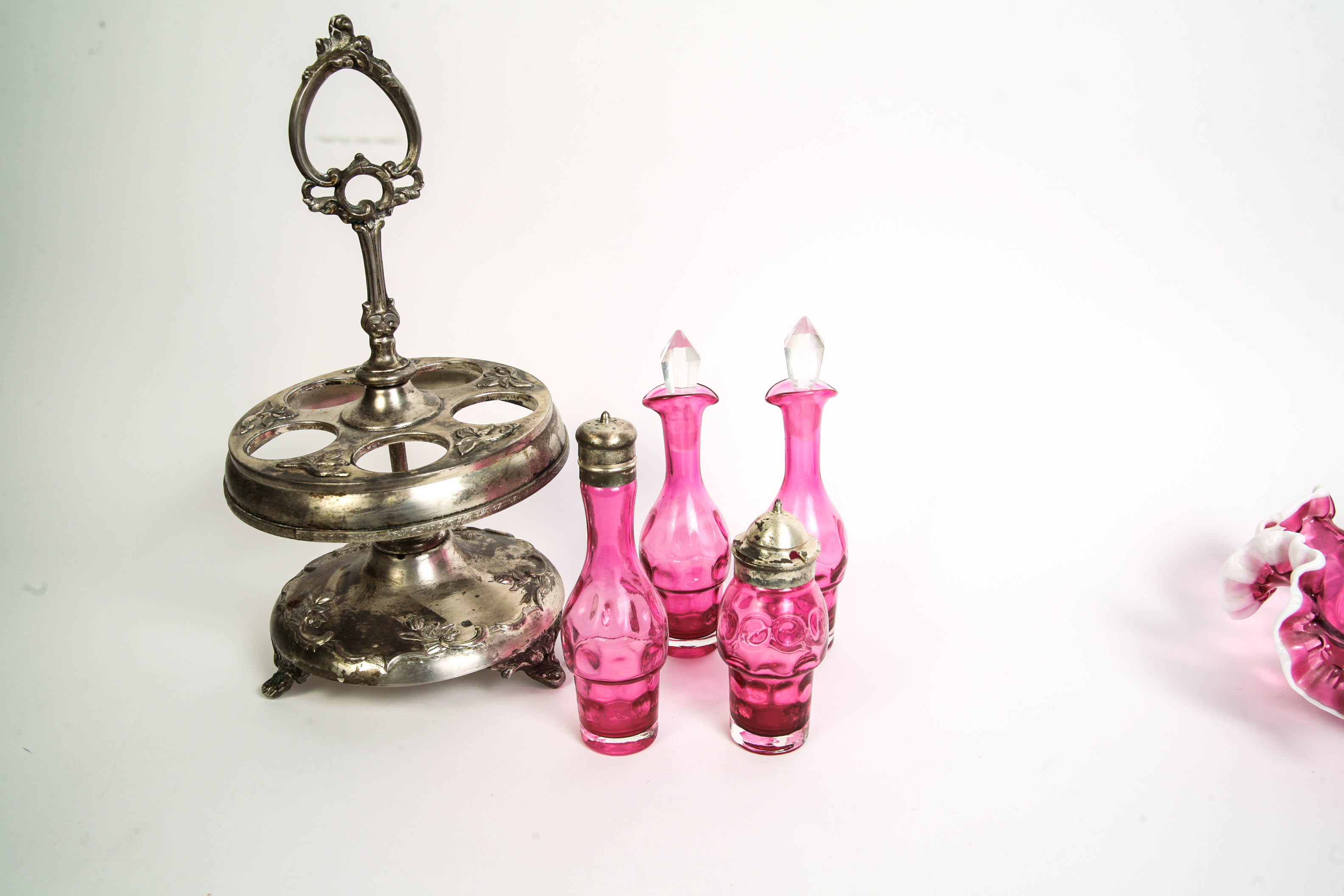 Assortment of Pink Glassware