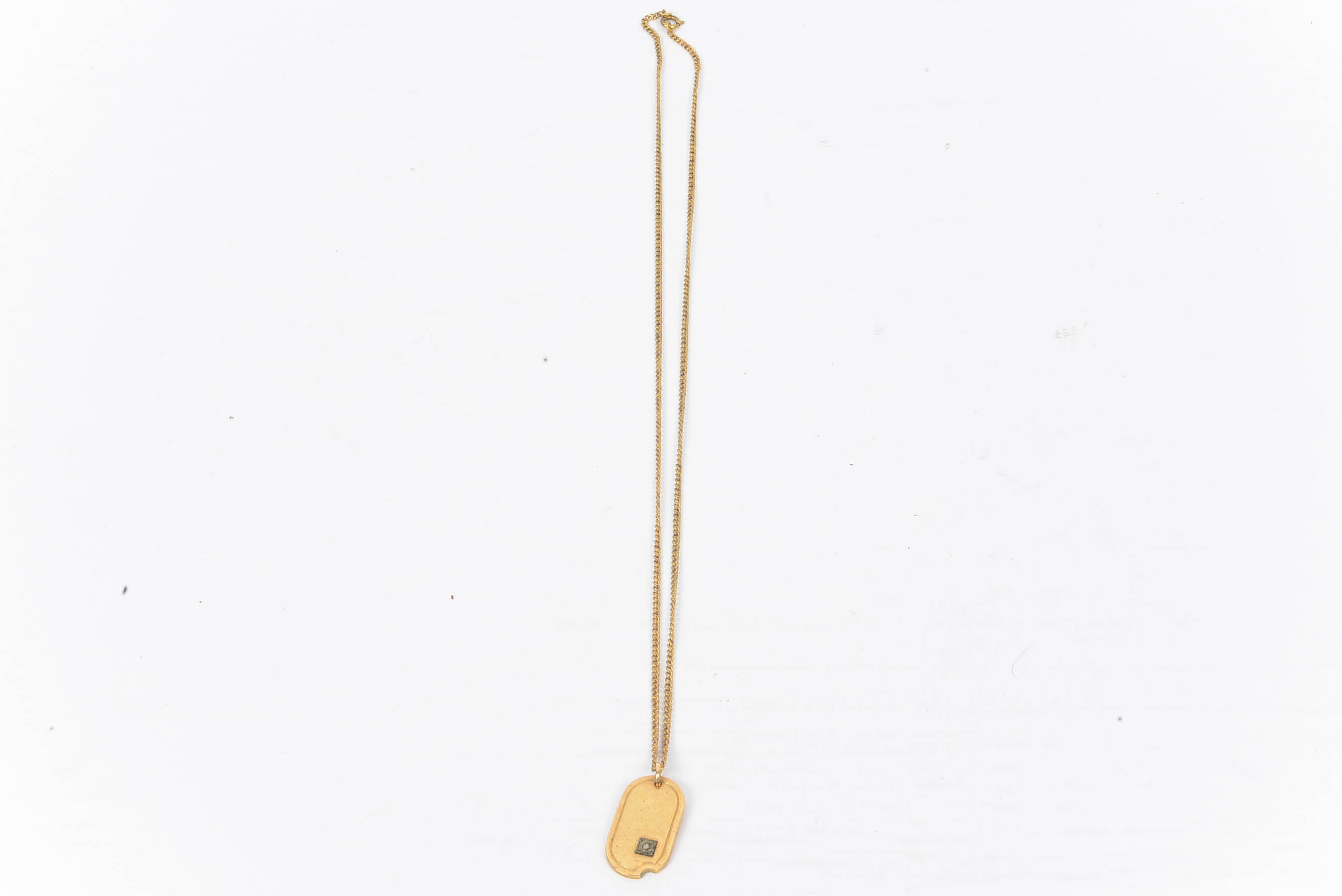 12 K Gold Filled Diamond Pendant on 14K Gold Filled 20" Chain