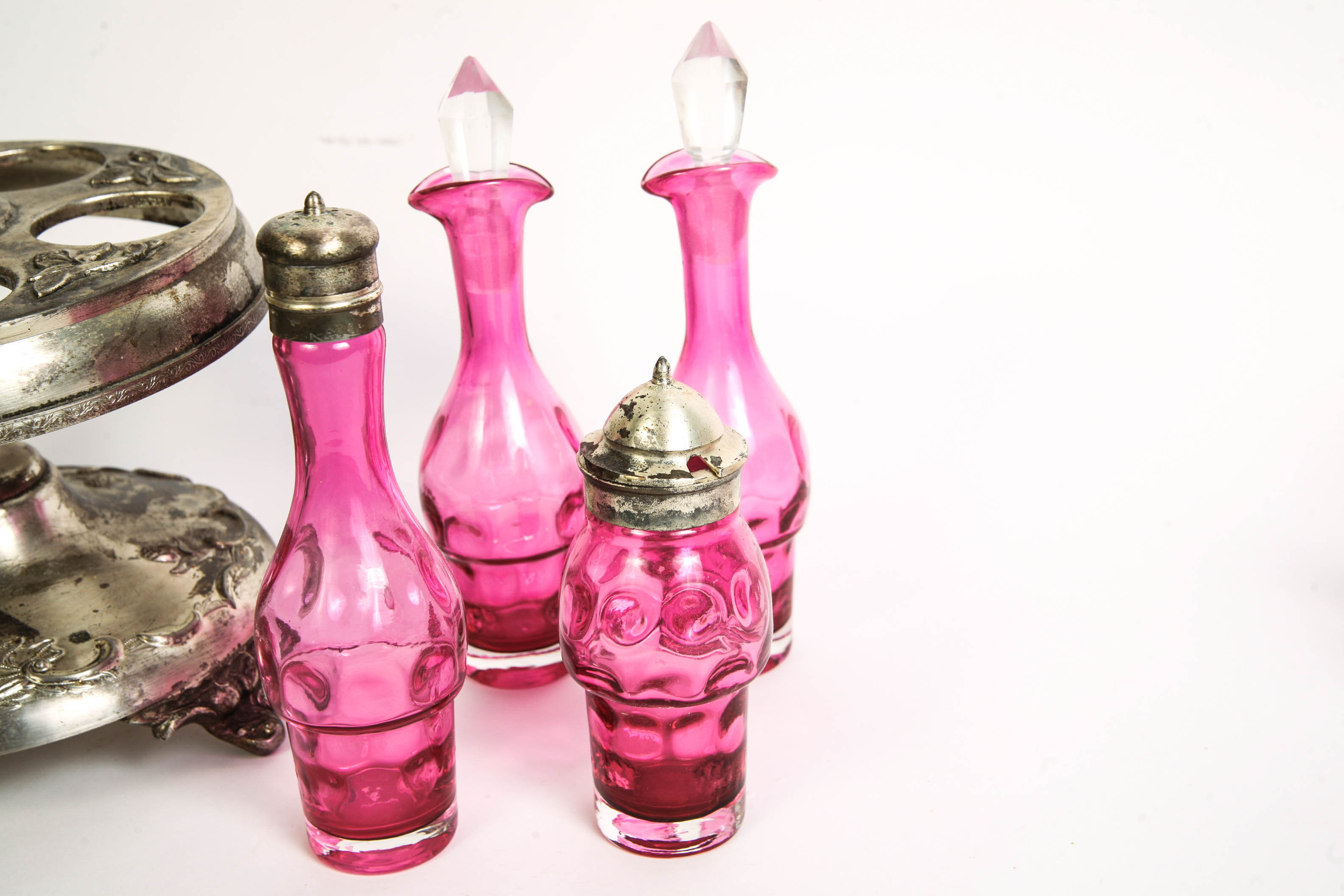 Assortment of Pink Glassware
