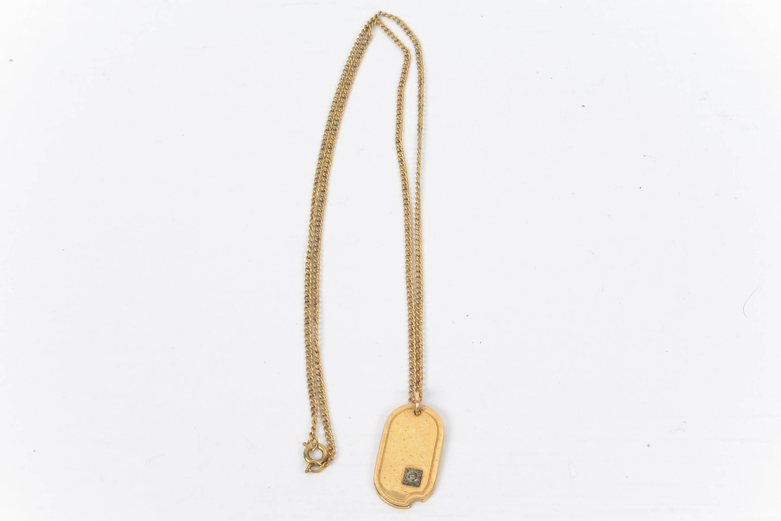 12 K Gold Filled Diamond Pendant on 14K Gold Filled 20" Chain