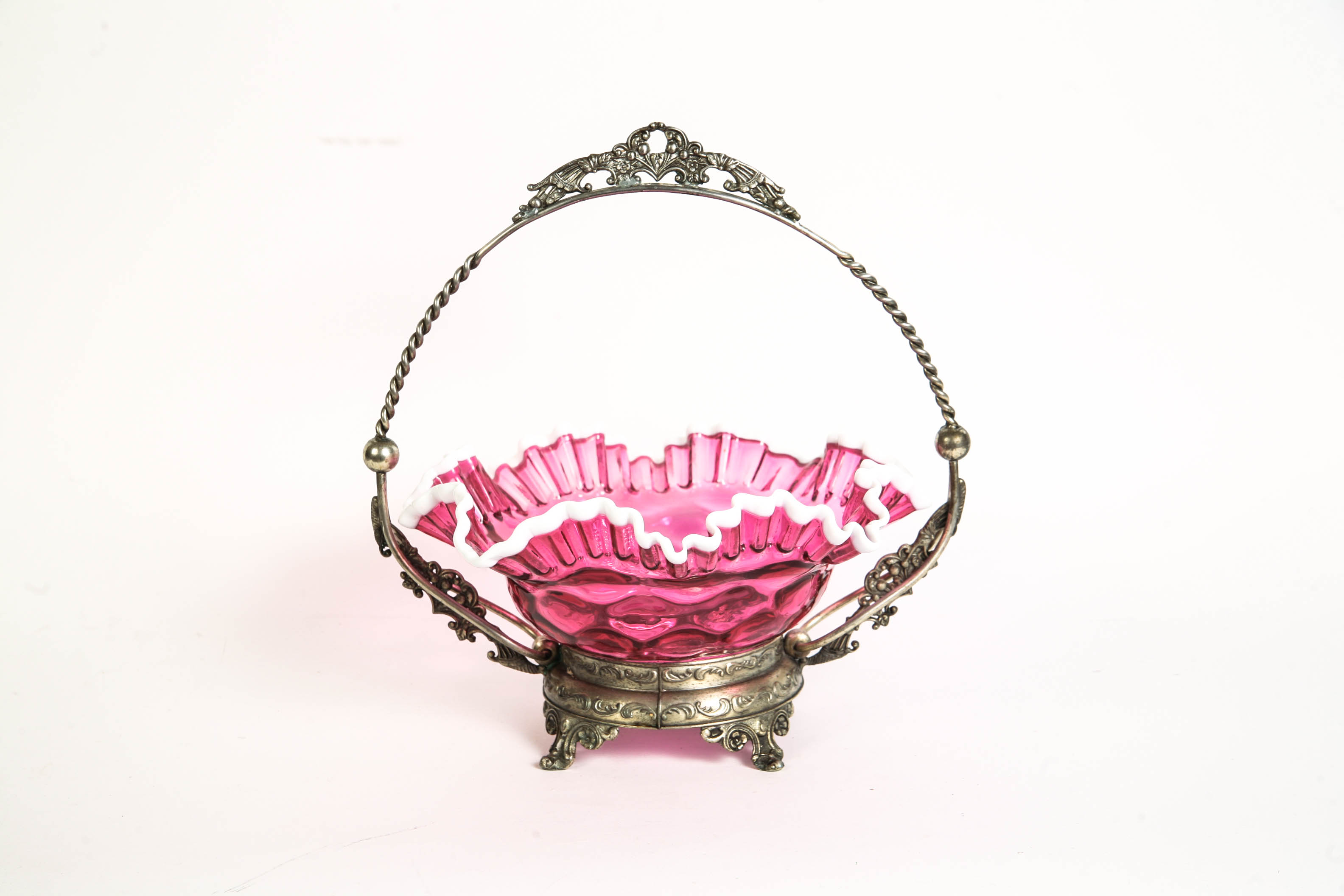 Trio of Pink Glass Items