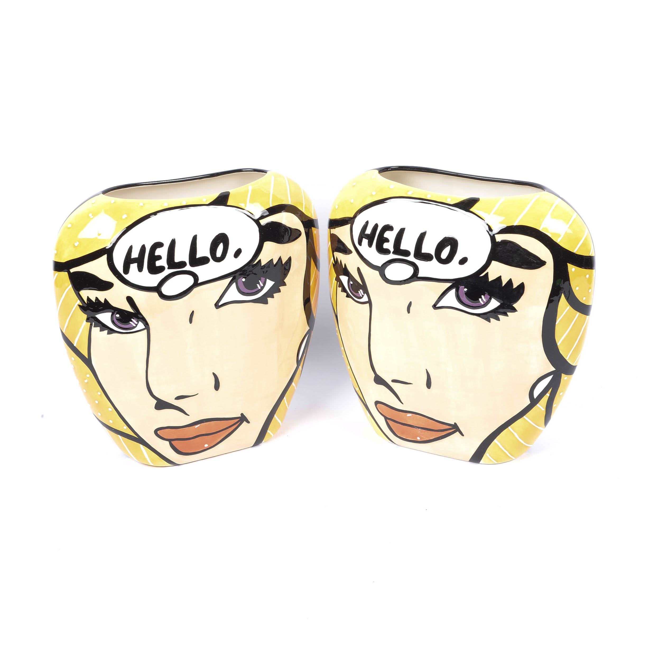 Joanne DeLomba "Hello Sexy Lady" Pop Art Vases
