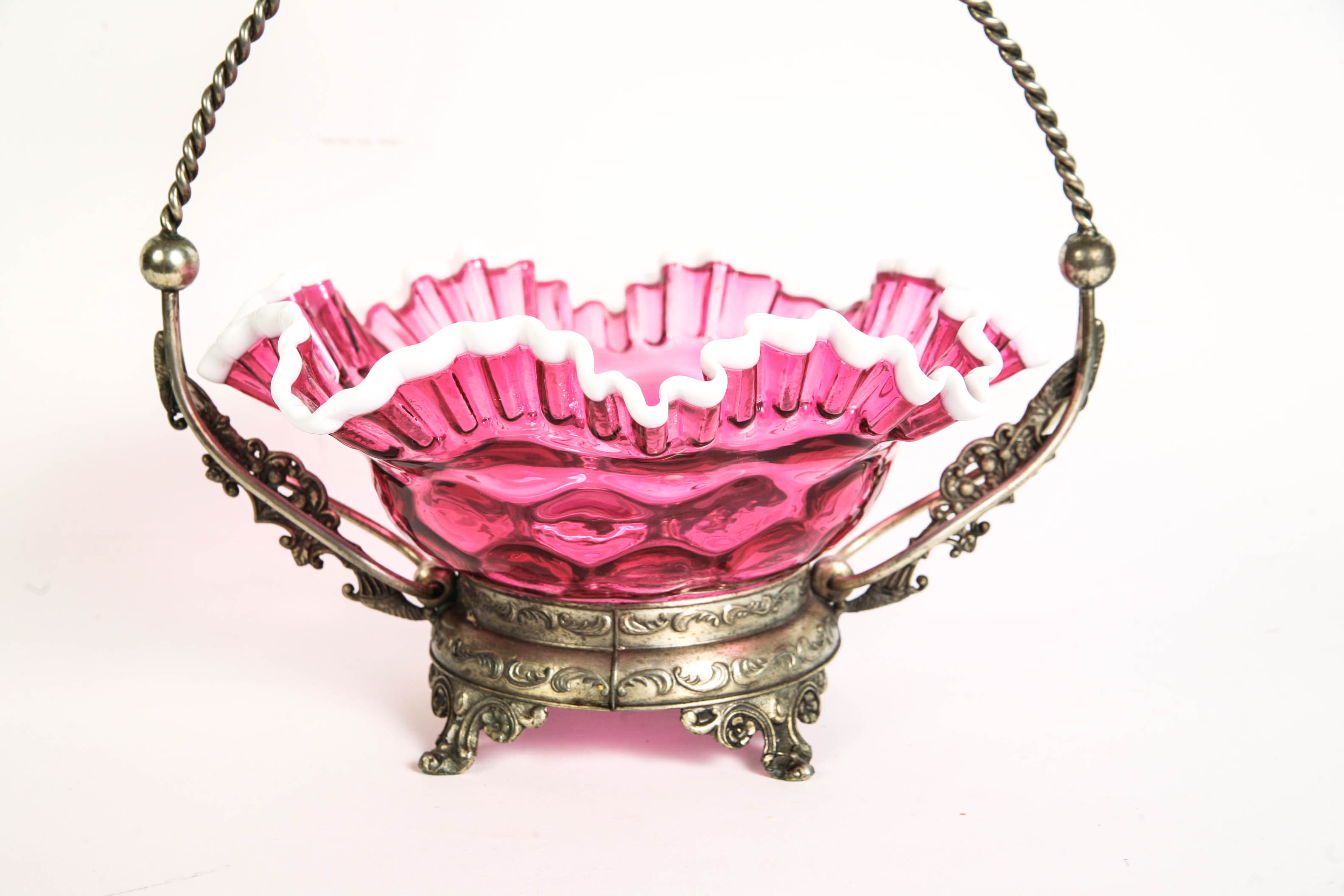 Trio of Pink Glass Items