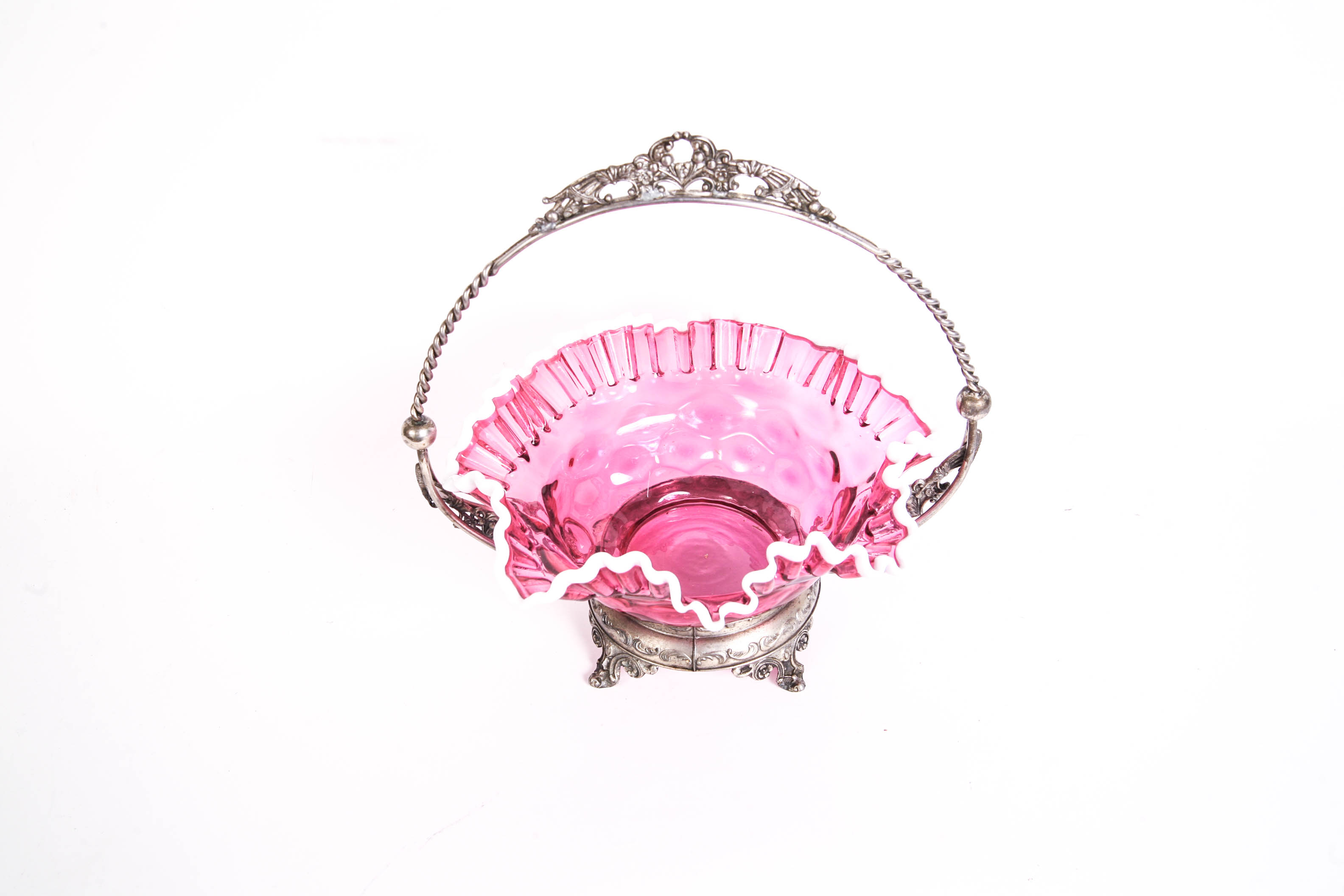 Trio of Pink Glass Items