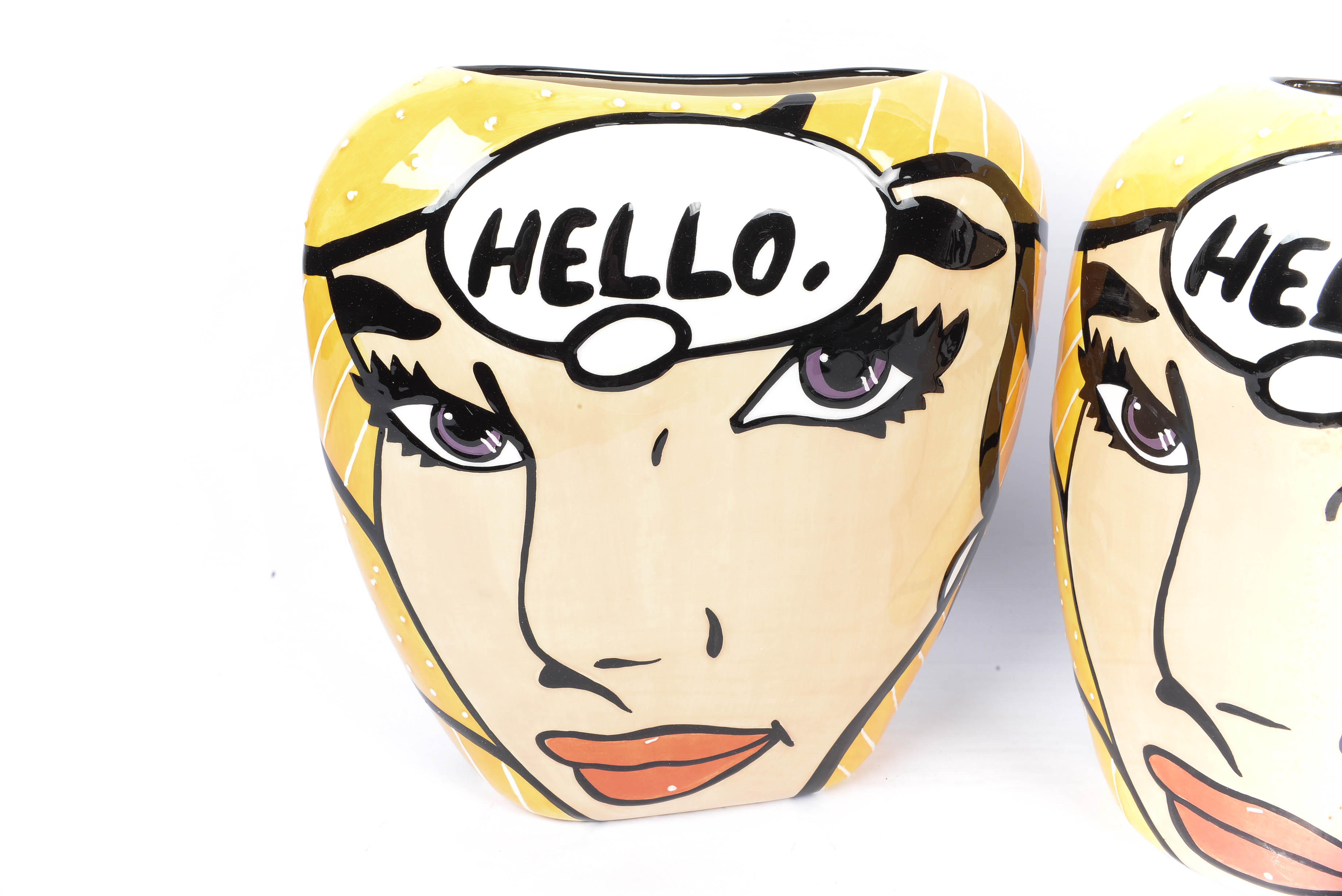 Joanne DeLomba "Hello Sexy Lady" Pop Art Vases