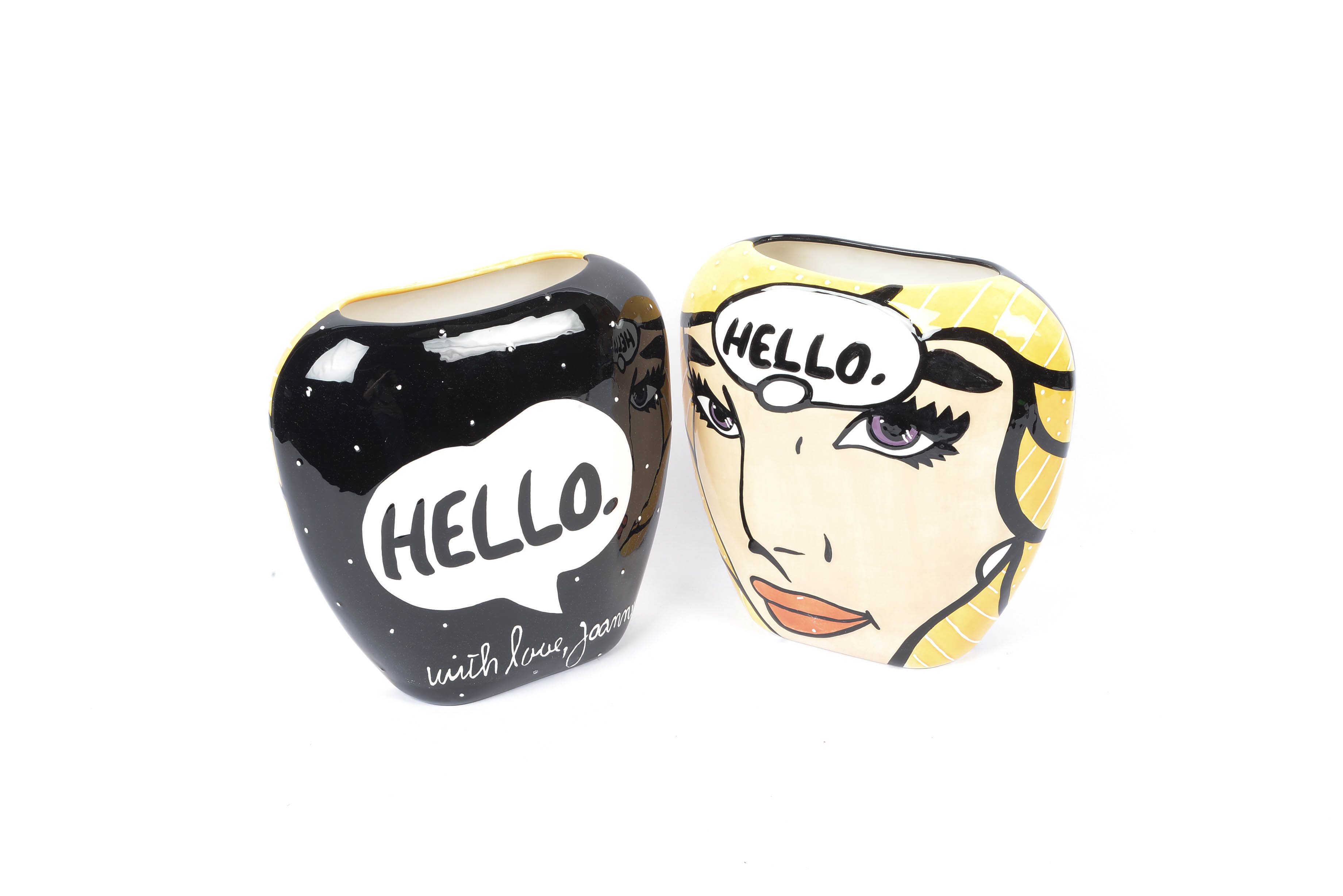 Joanne DeLomba "Hello Sexy Lady" Pop Art Vases