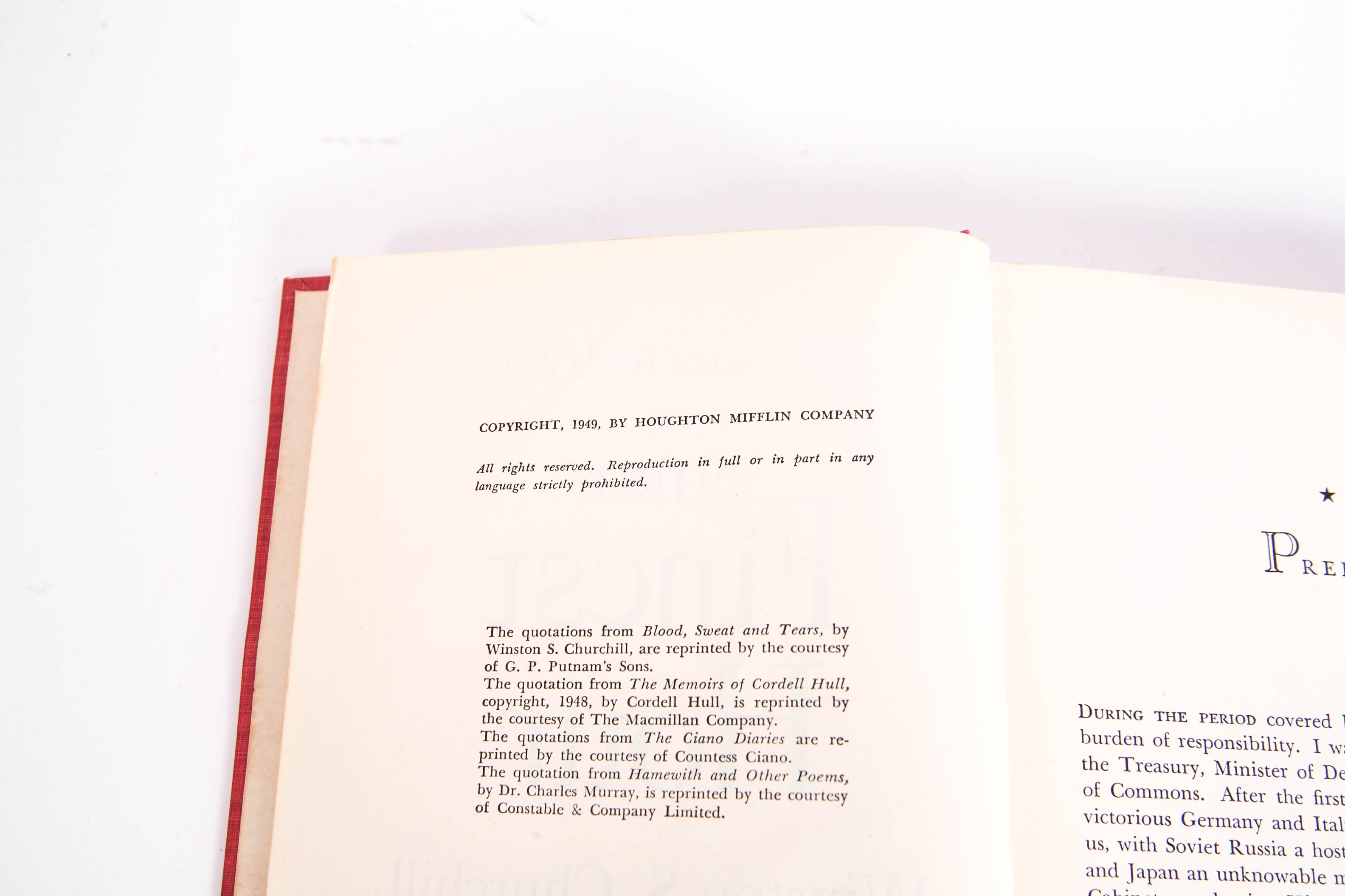 Complete Set of 1948-55 "The Second World War" Series by Winston Churchill