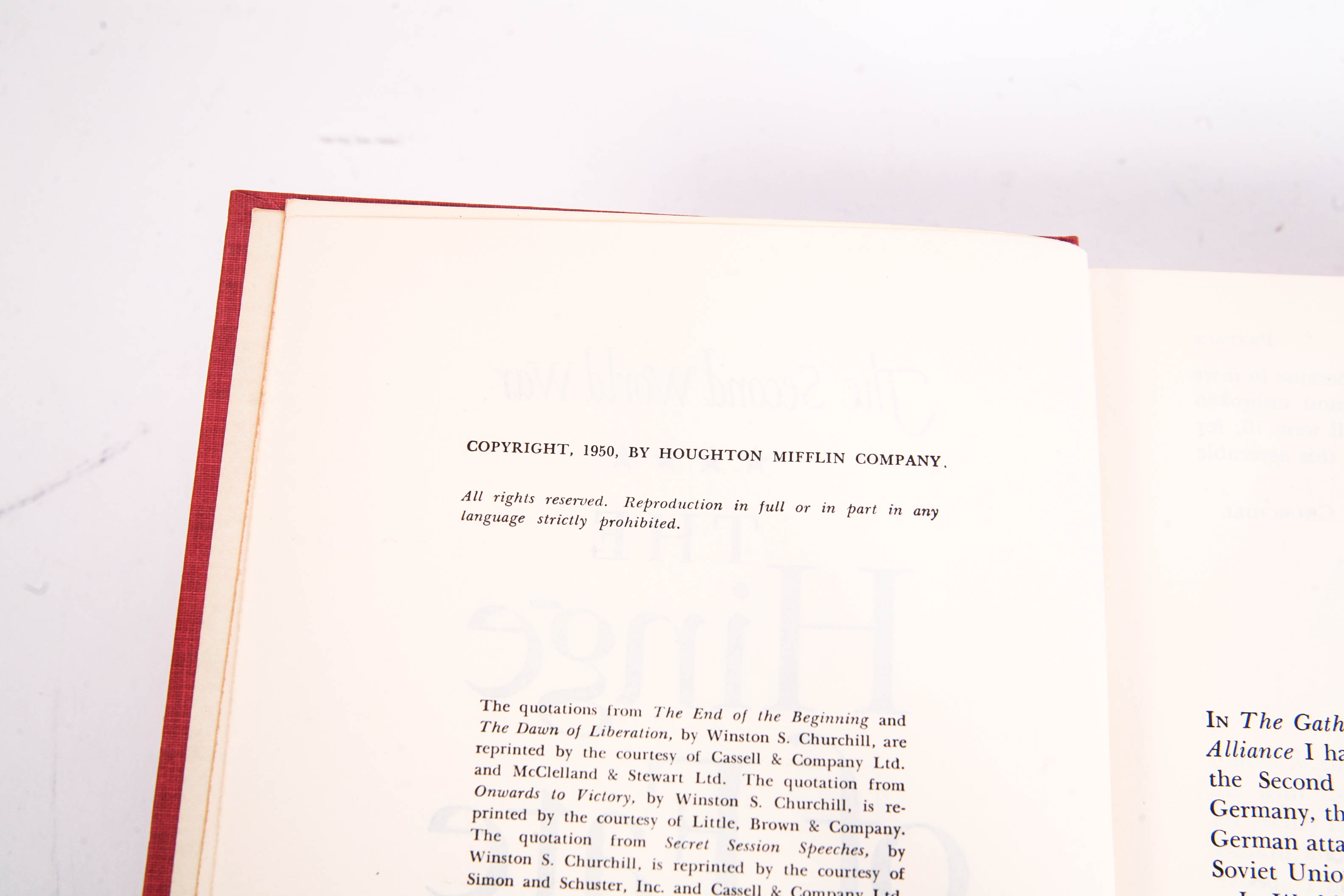 Complete Set of 1948-55 "The Second World War" Series by Winston Churchill