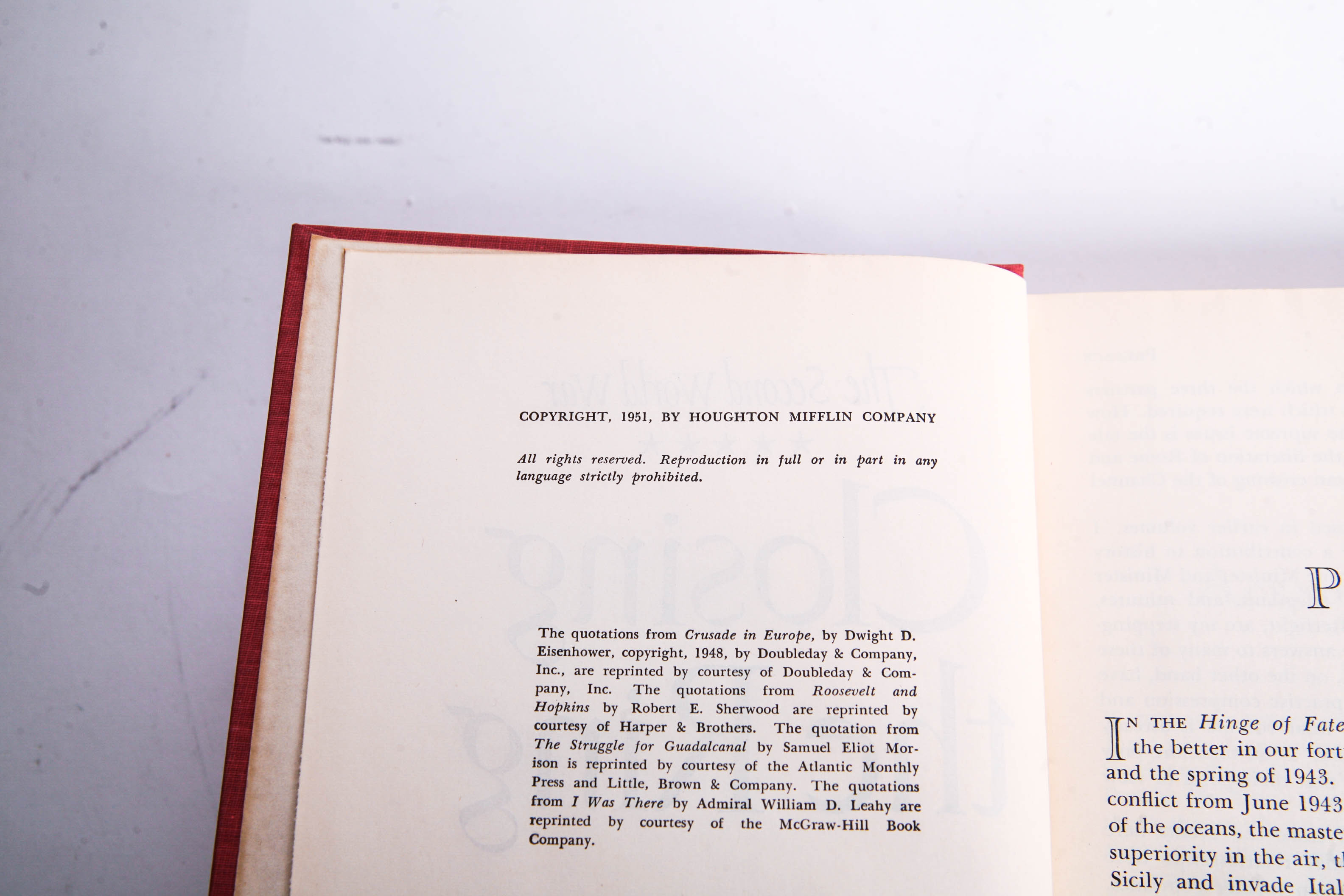 Complete Set of 1948-55 "The Second World War" Series by Winston Churchill