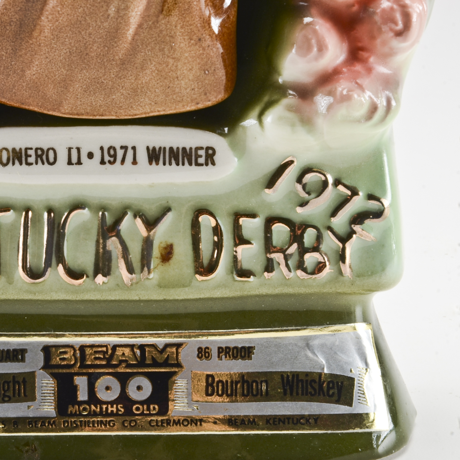 1972 Canonero II Jim  Beam Kentcky Derby  Regal China Whiskey Decanter