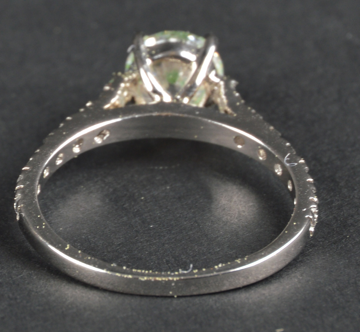 Sterling Silver and Cubic Zirconium Engagement Ring
