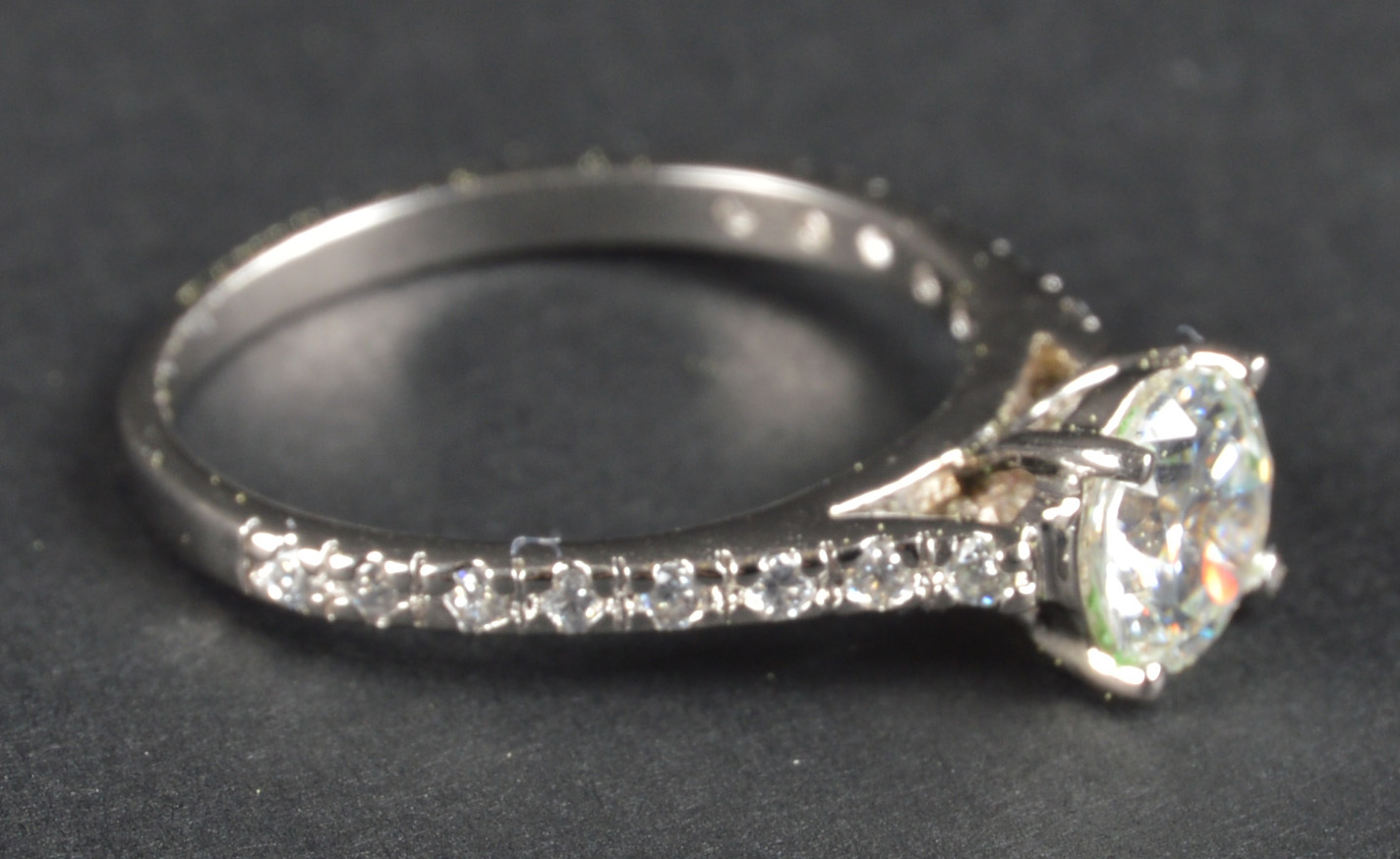 Sterling Silver and Cubic Zirconium Engagement Ring