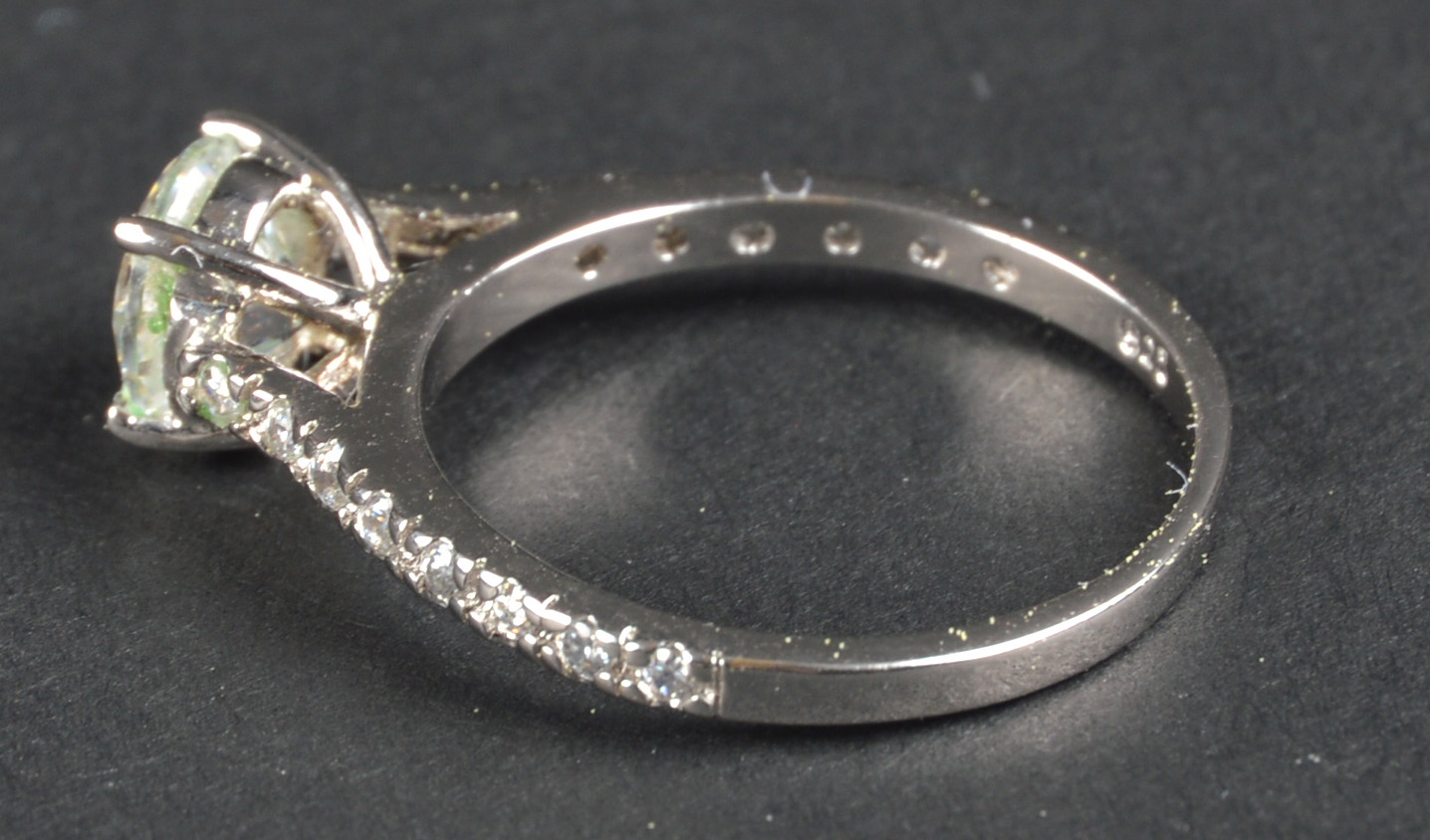 Sterling Silver and Cubic Zirconium Engagement Ring