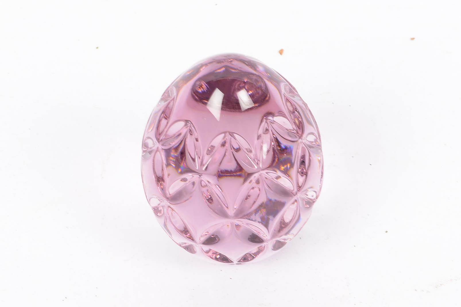 Signed Irish Waterford Amethyst Egg Paperweight Model PP541