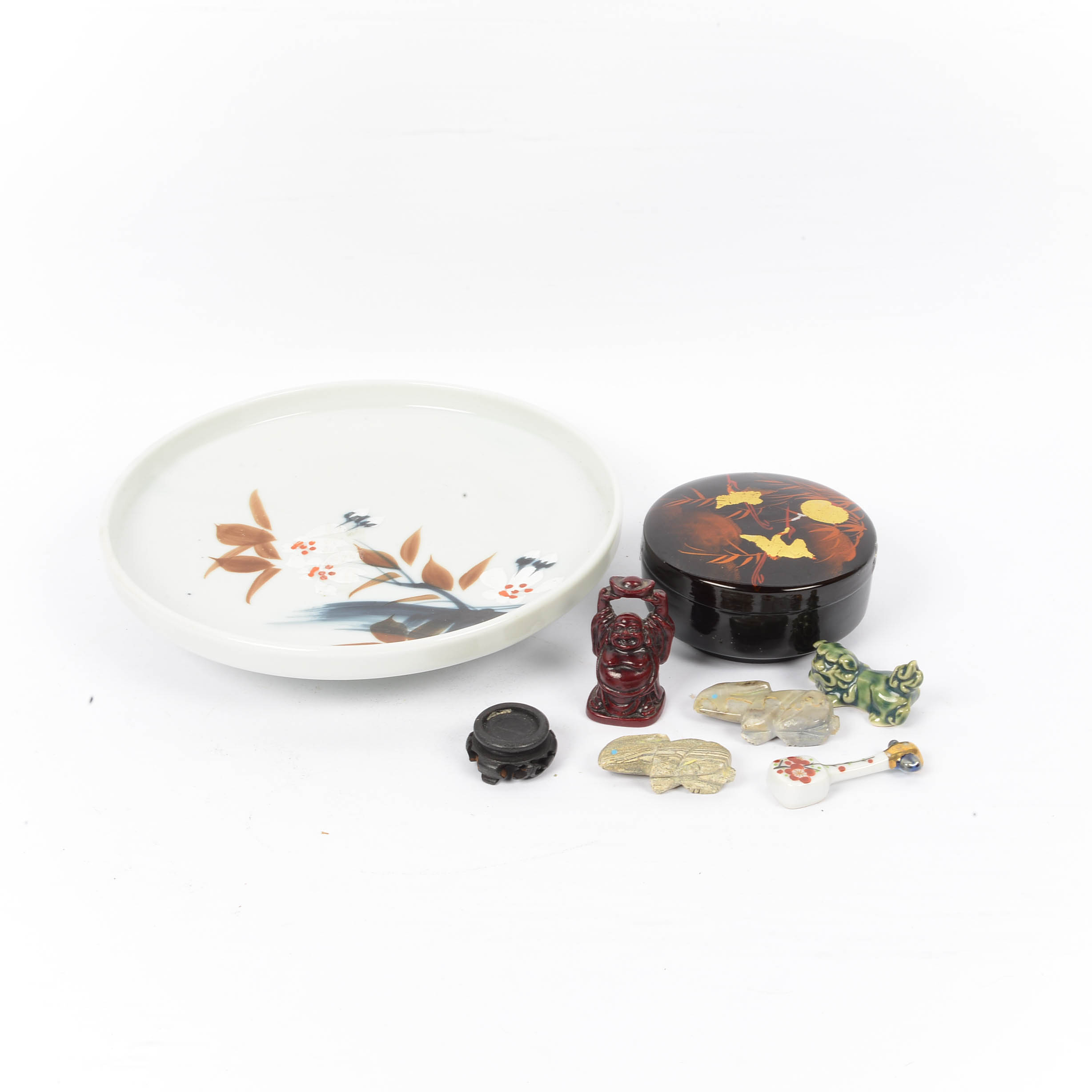 Asian Group - Rosewood Buddha, Granite Rabbits and More