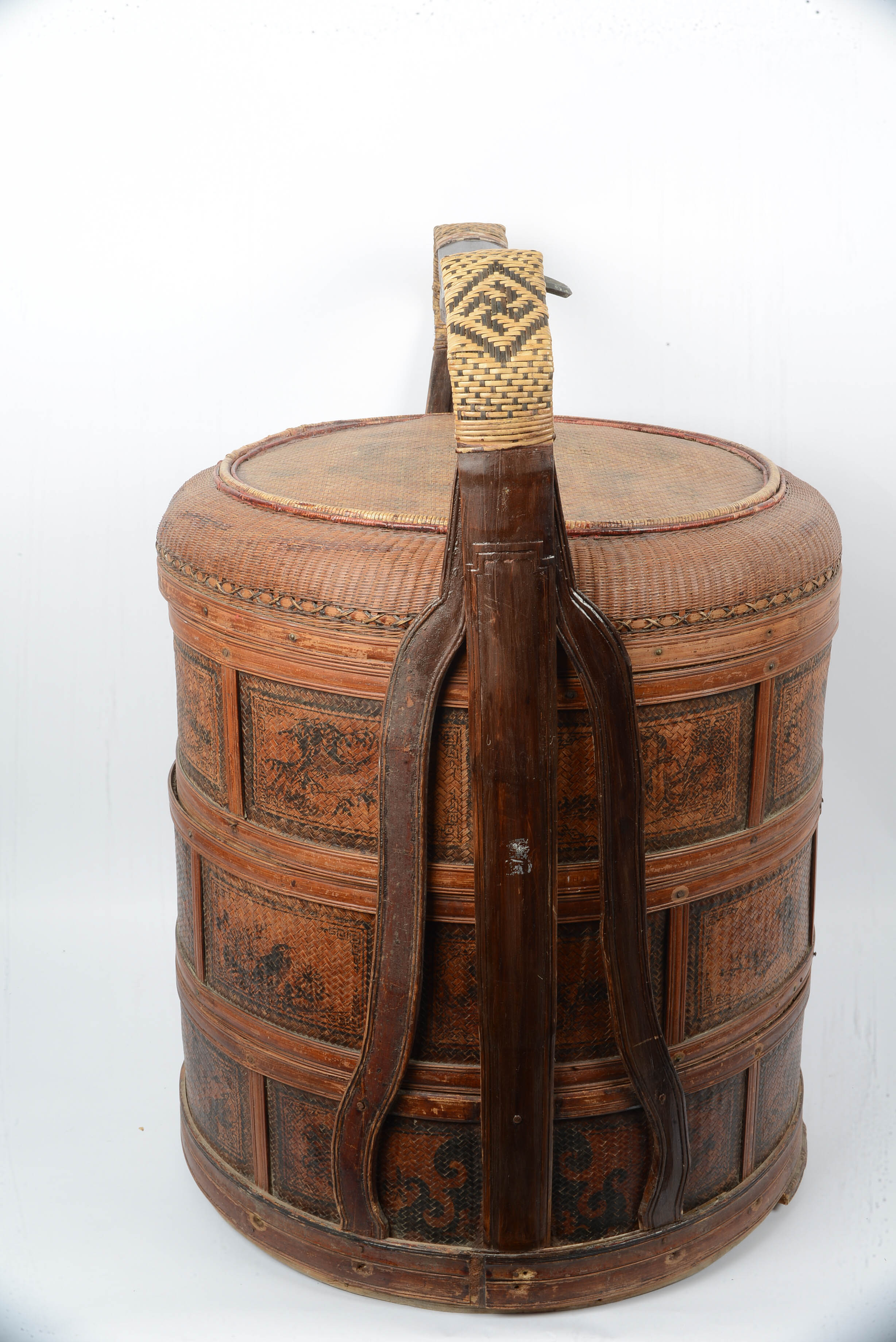 Antique Chinese Wedding Basket, Early 20th Century