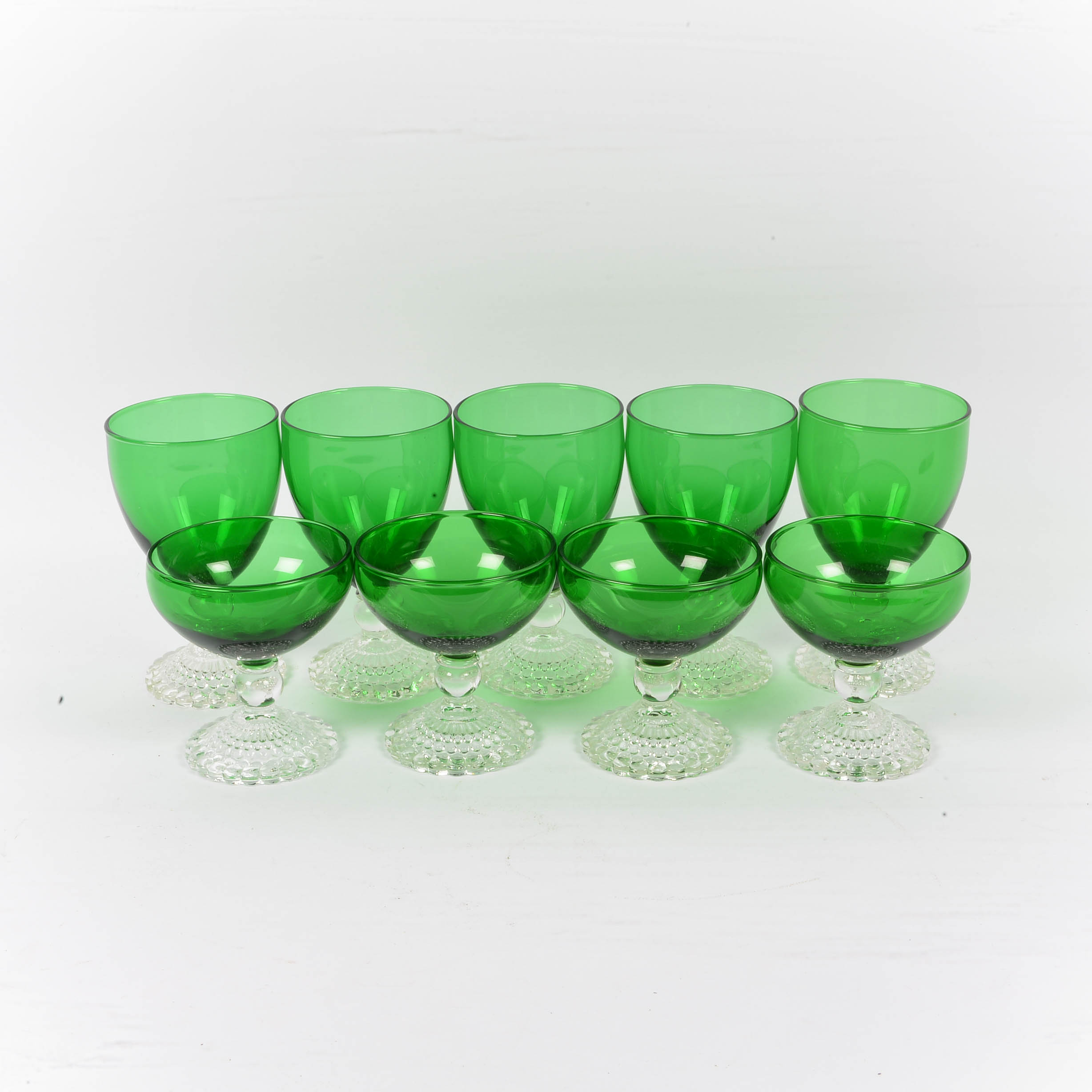 Anchor Hocking Early American Glasses with Bubble Foot Pattern