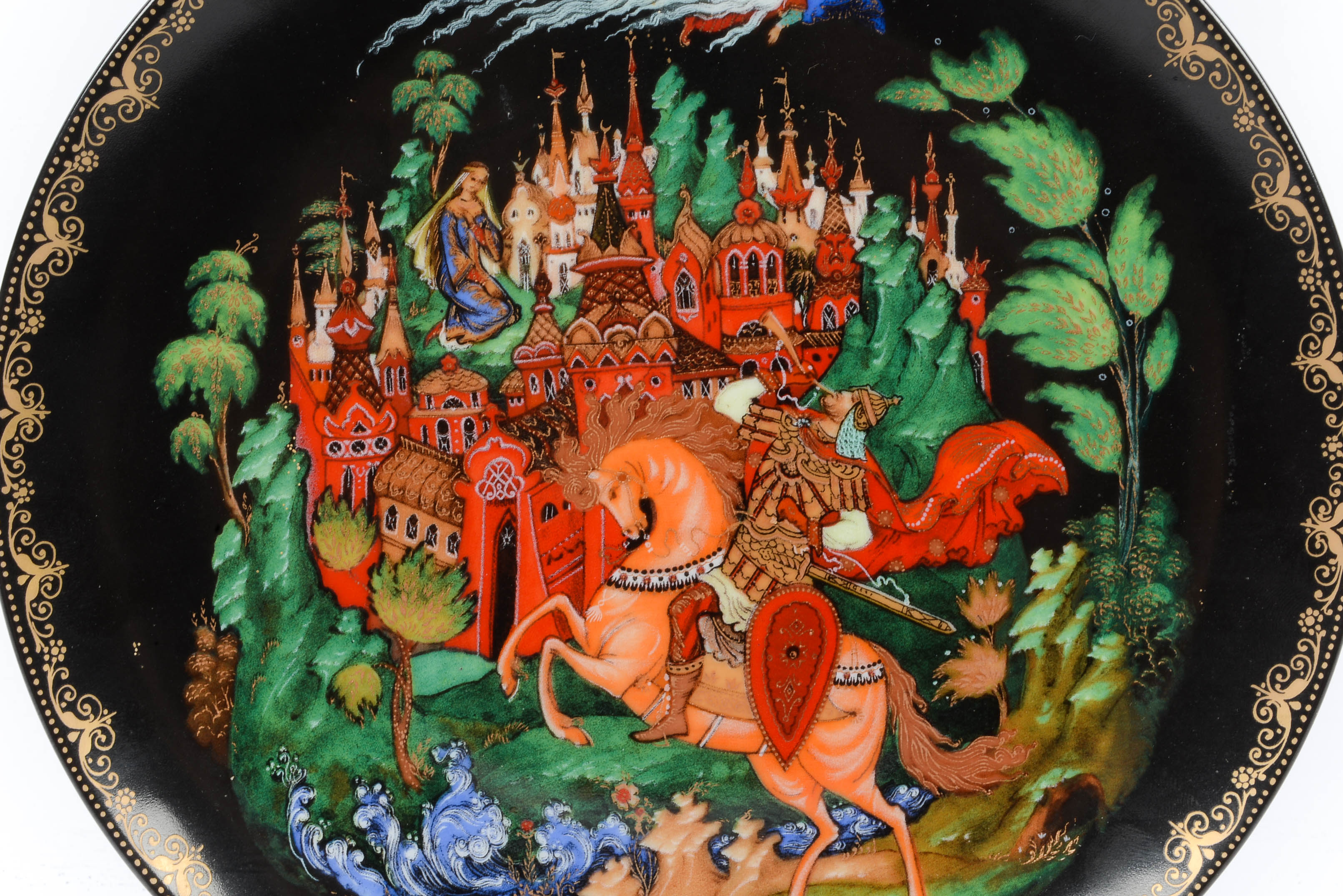 Tianex Russian Black Ceramic Plate