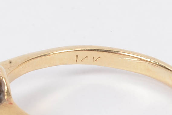 Ladies 14K Gold Sapphire and Diamond Ring