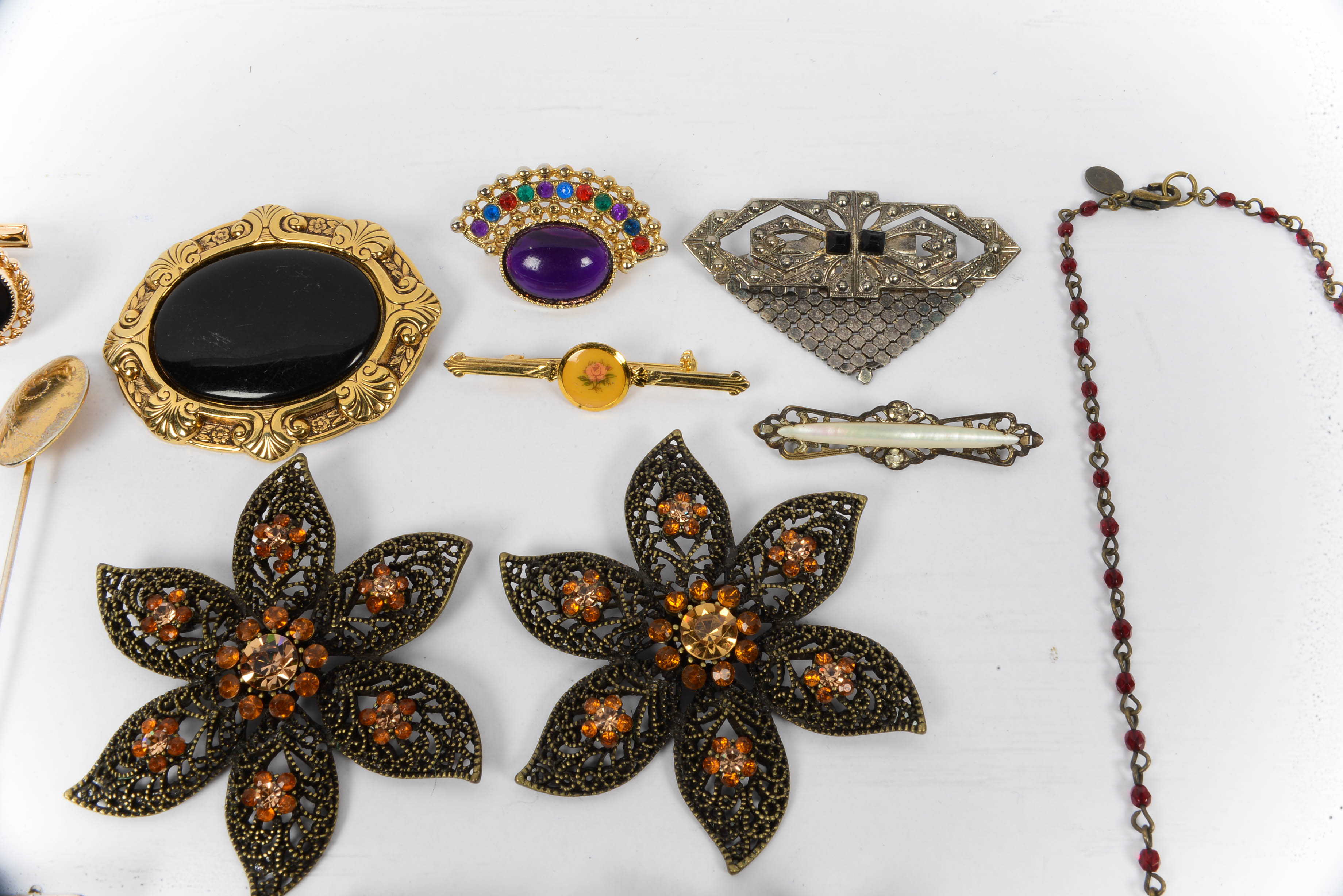 Victorian, Art Deco and Art Noveau Style Jewelry Grouping