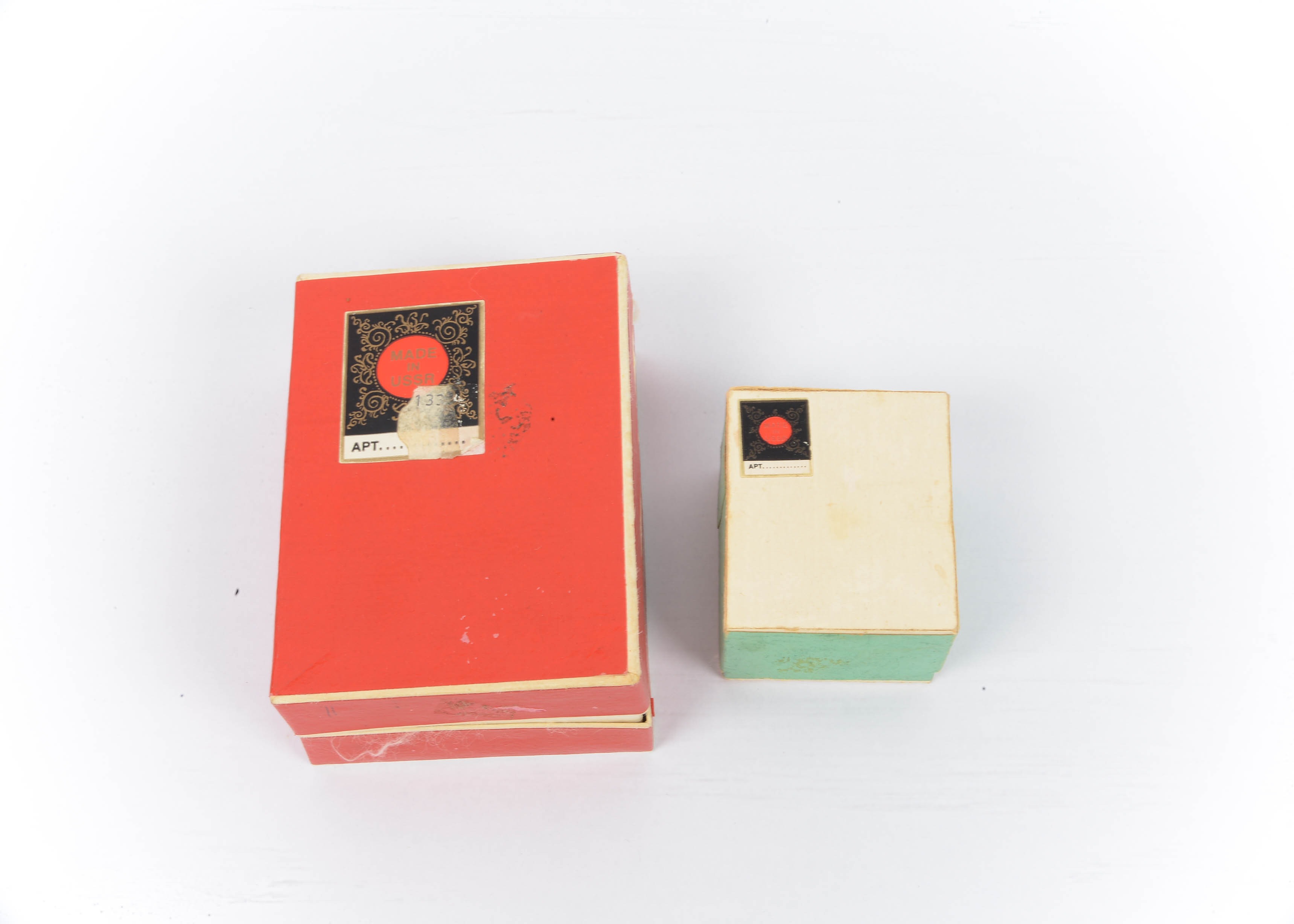 Russian Black Lacquer Paper Mache Boxes