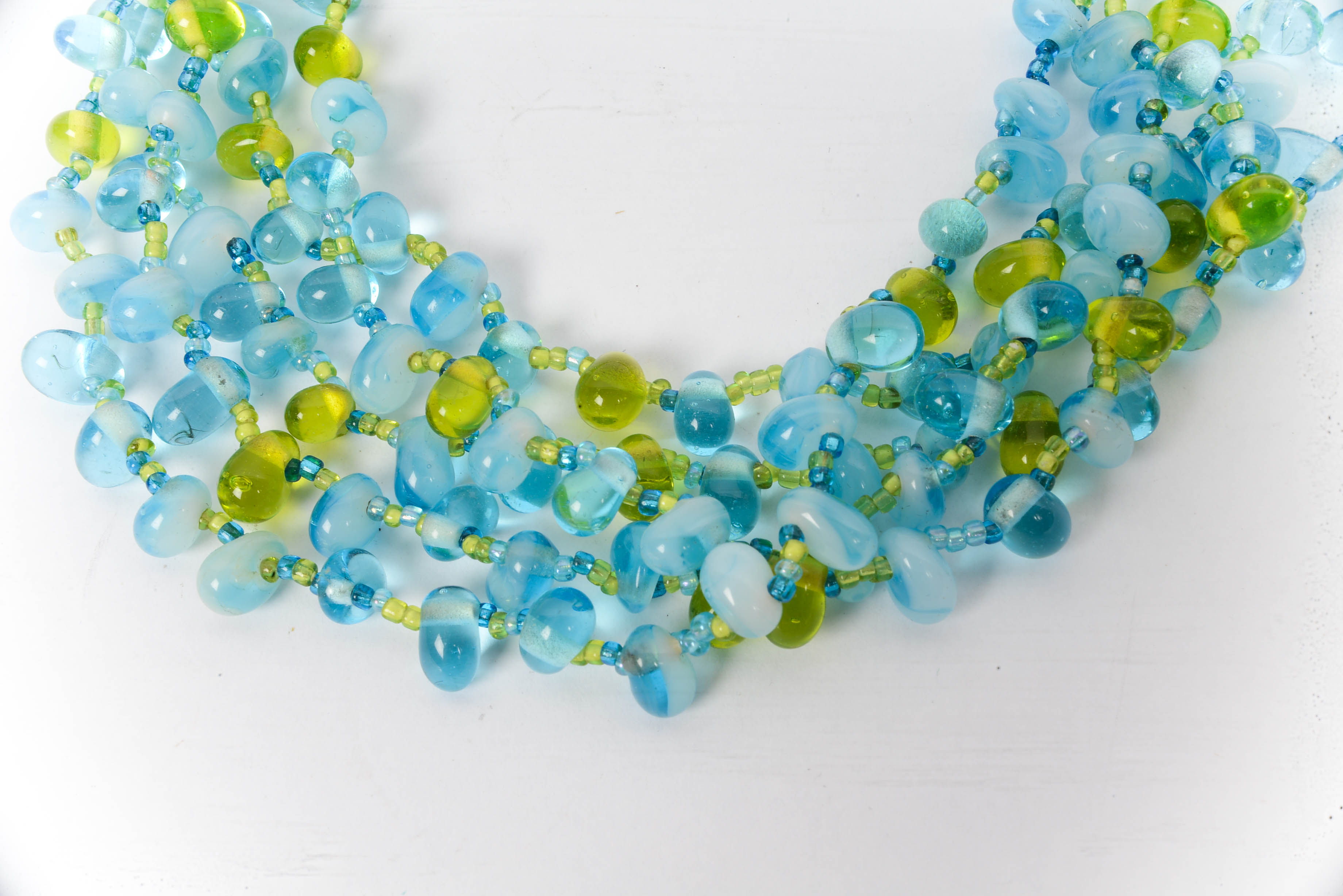 Czech Briolette Glass Necklace and Aurora and Earring Sets