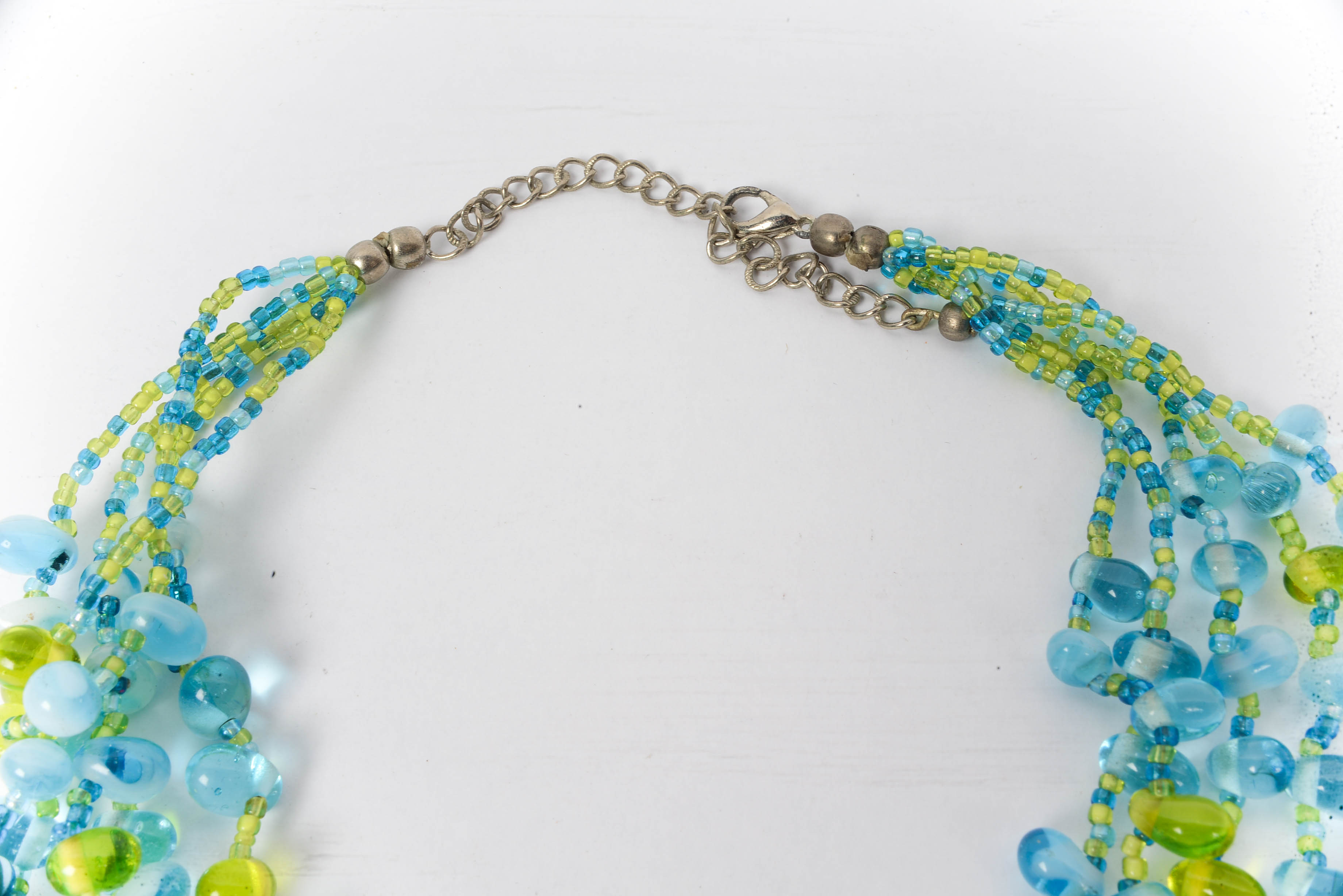 Czech Briolette Glass Necklace and Aurora and Earring Sets