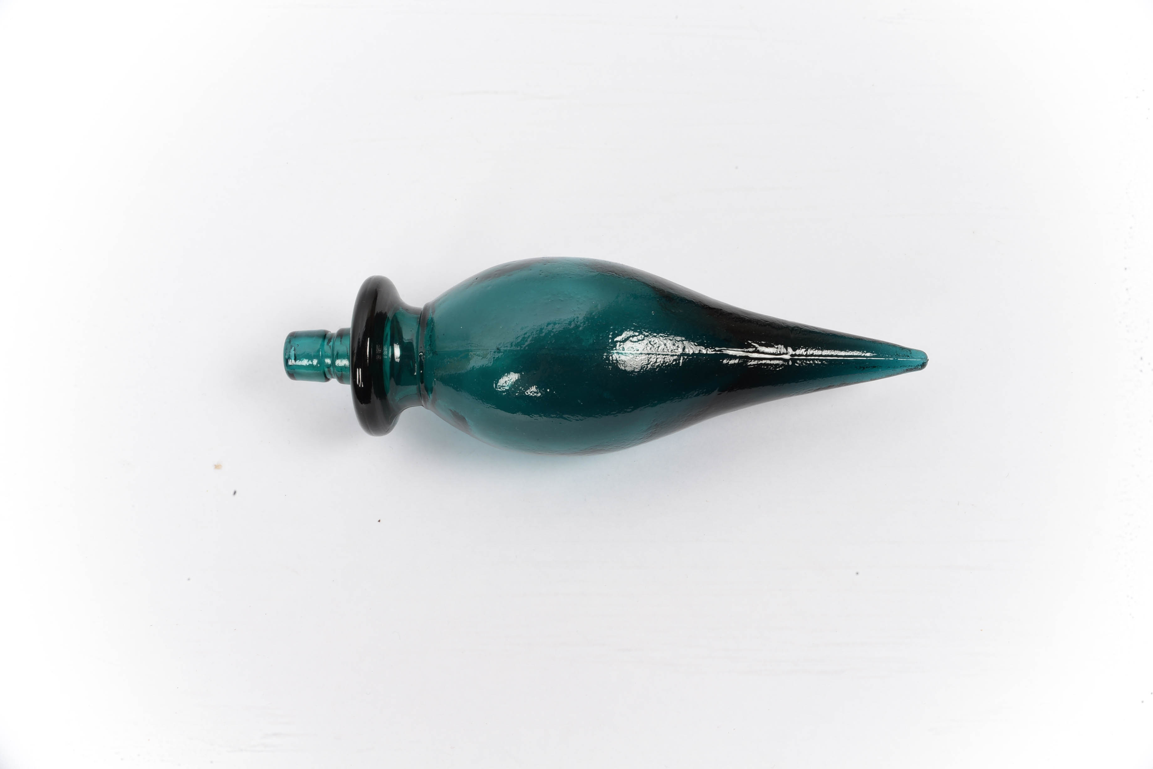 Rossini Empoli Italian Mid Century Decanter Duo - Amber, Dark Teal