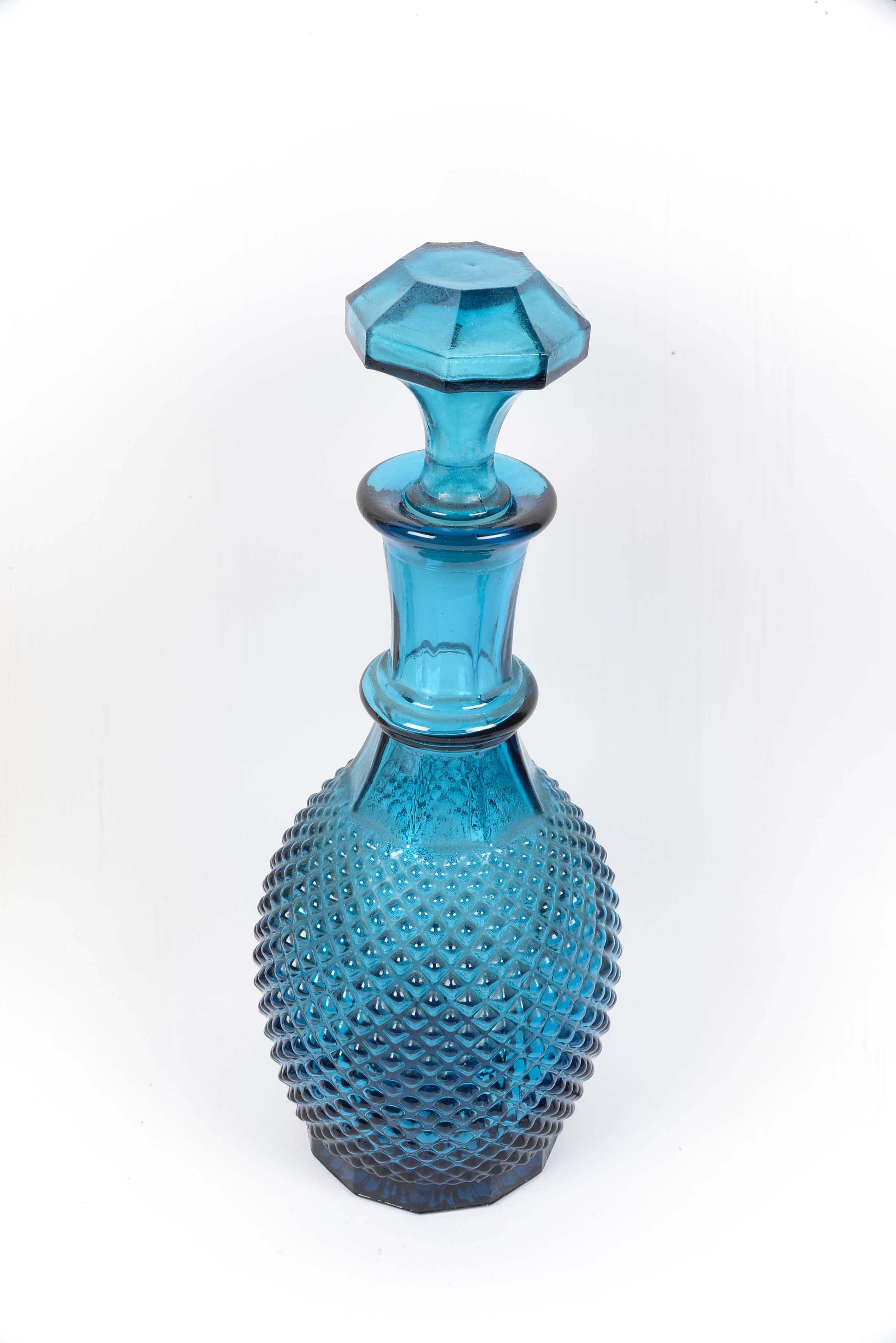 Rossini Empoli Italian Mid Century Decanter Duo - Amber, Dark Teal