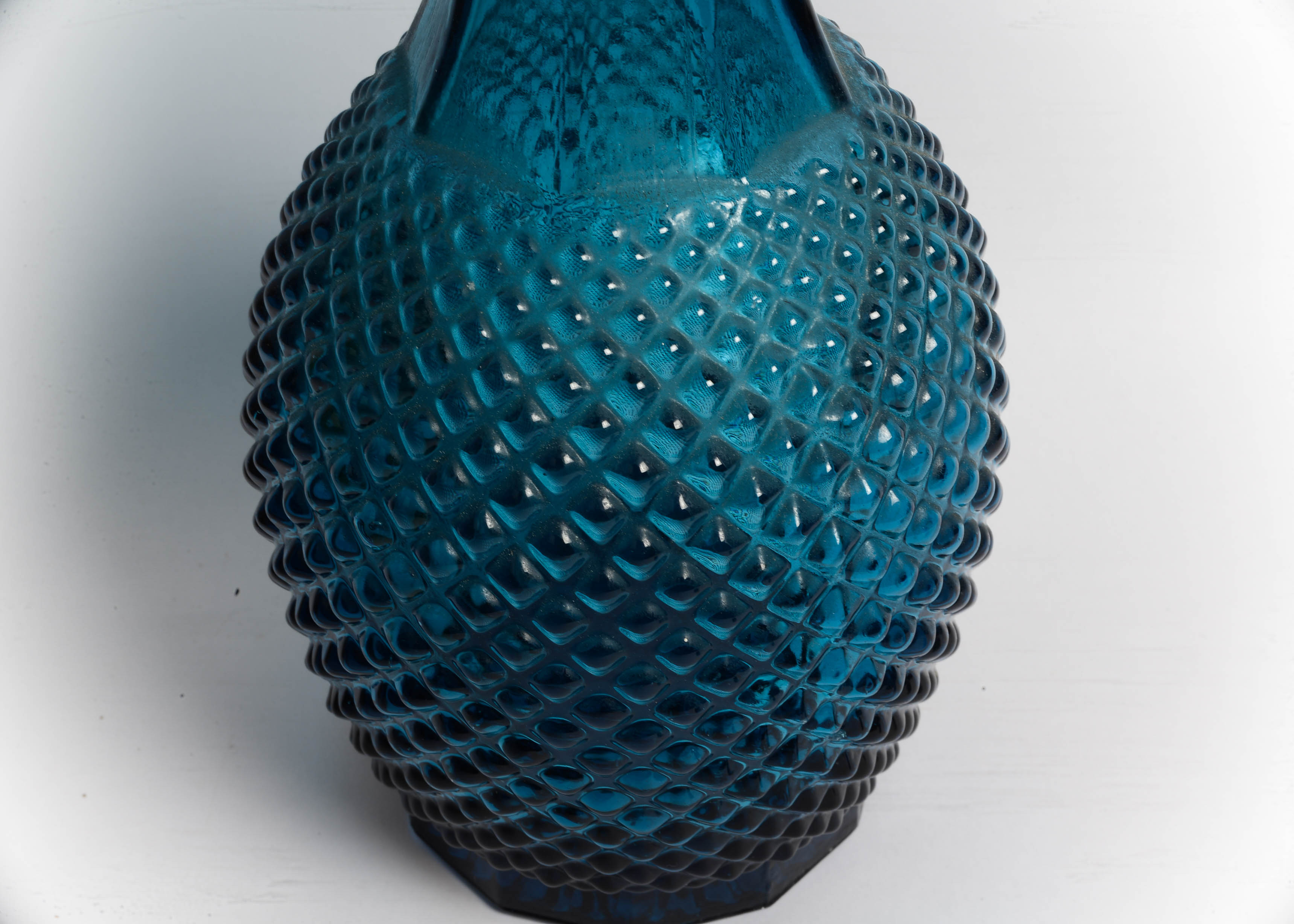 Rossini Empoli Italian Mid Century Decanter Duo - Amber, Dark Teal