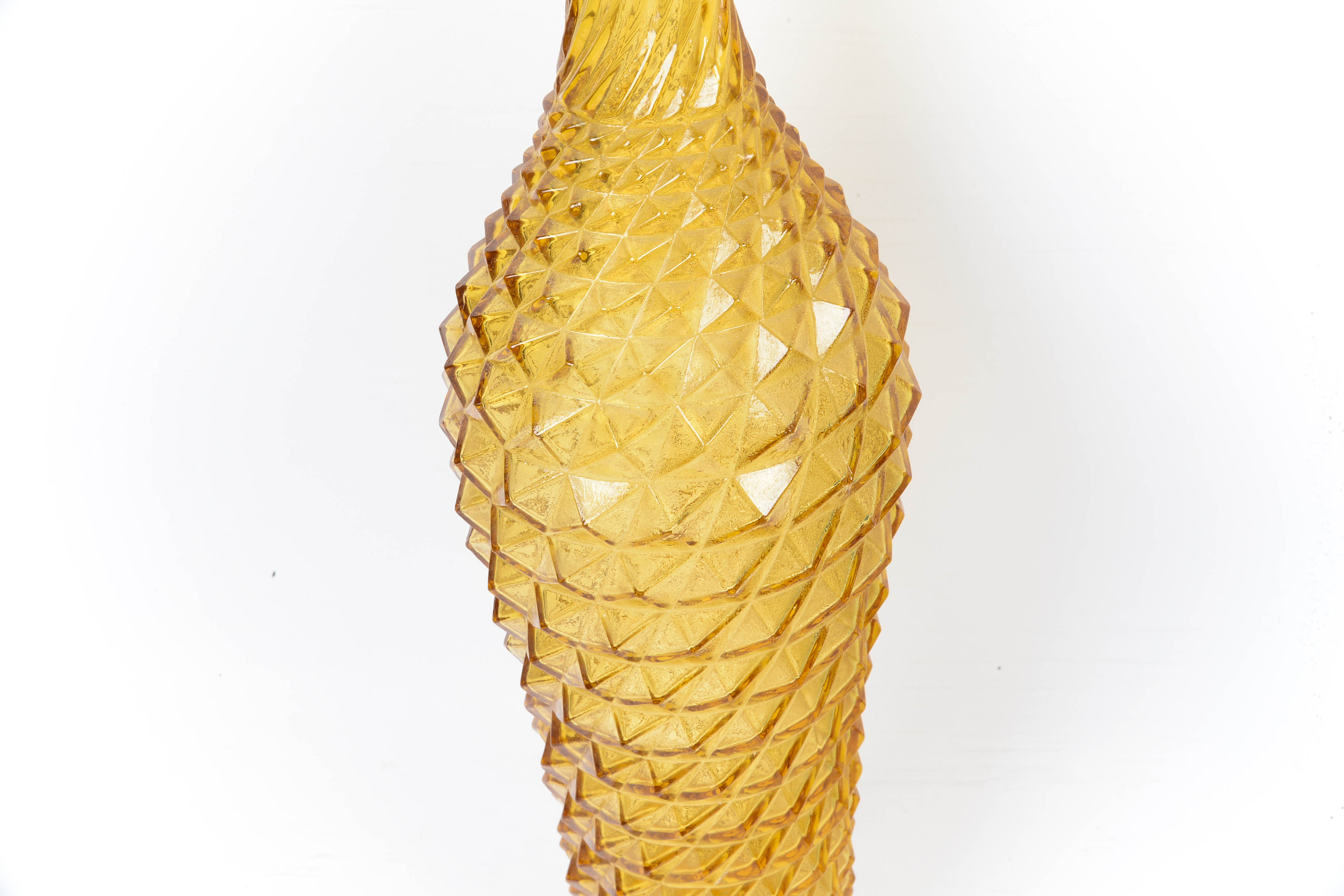 Rossini Empoli Italian Mid Century Decanter Duo - Amber, Dark Teal