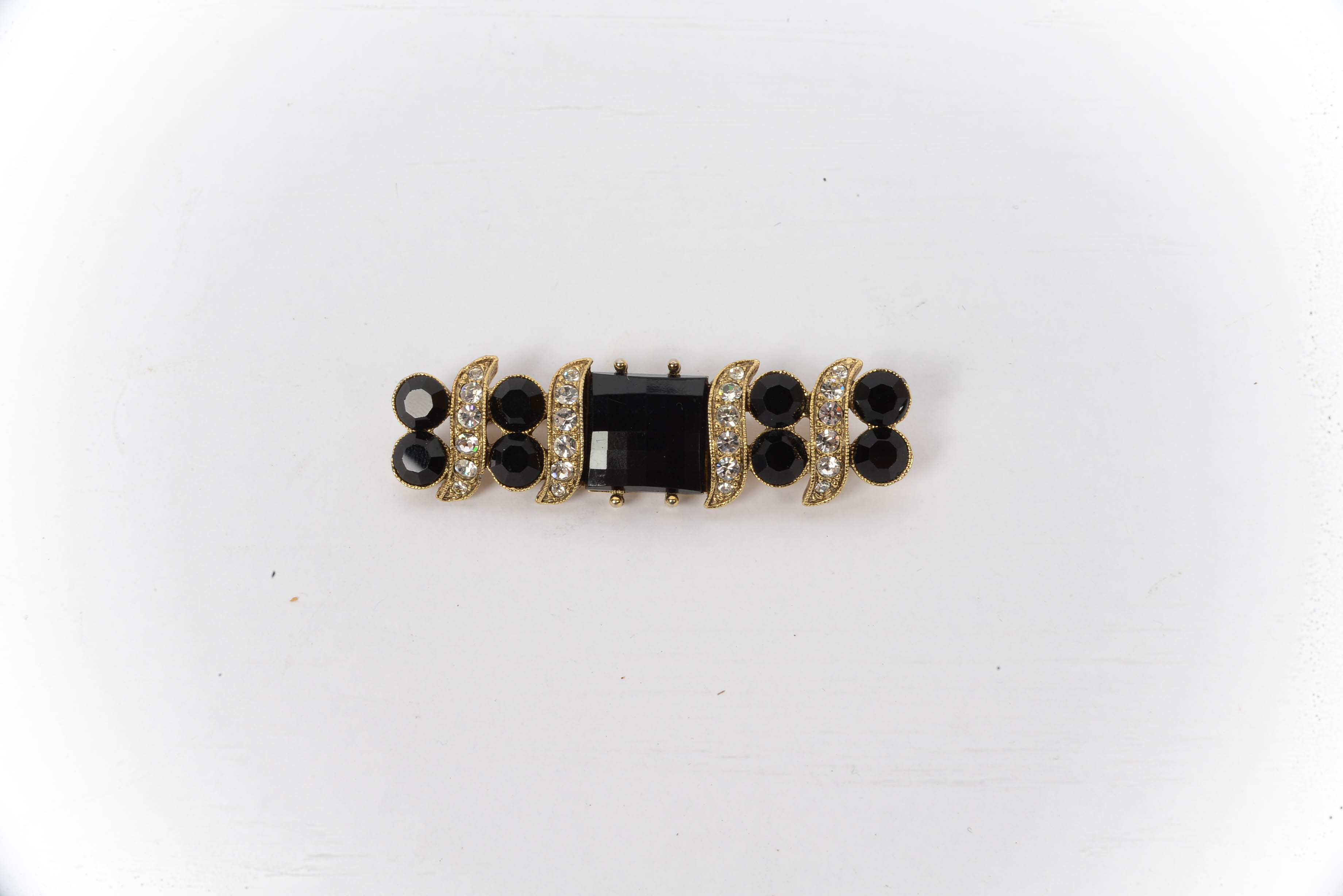 Plique-à-jour Enamel Crystal Dangle Earrings and Faceted Glass Brooch