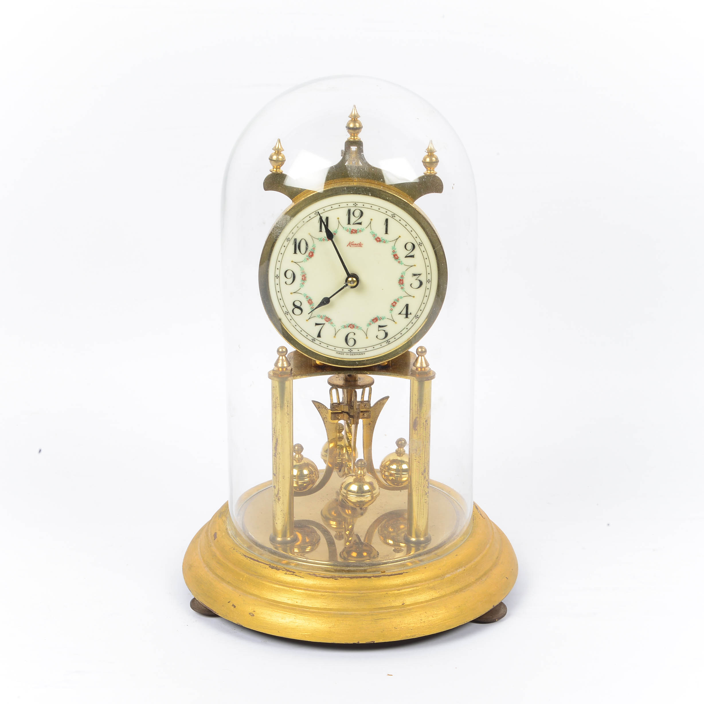 Kundo West German 400 Day Anniversary Clock under Cloche Dome
