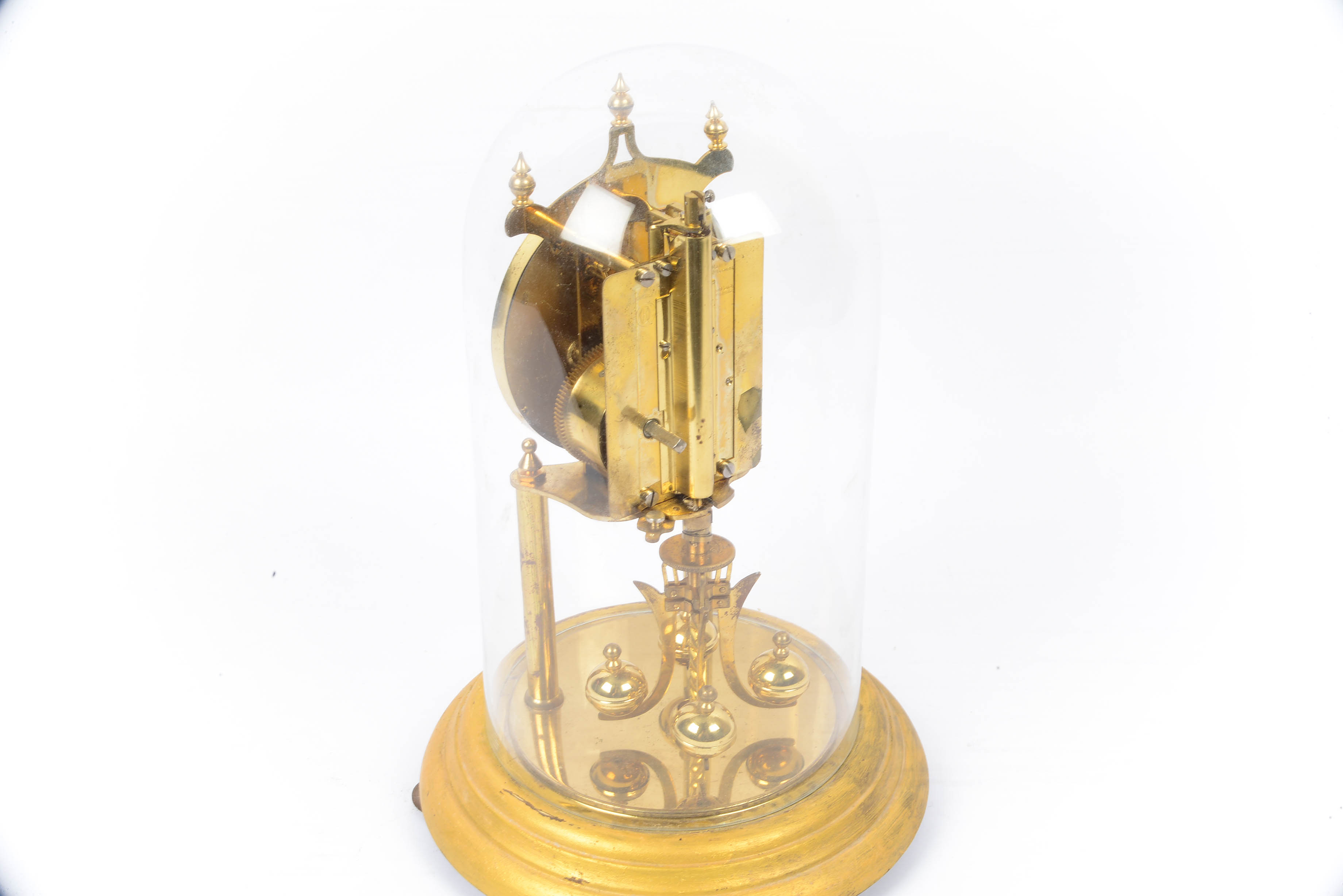 Kundo West German 400 Day Anniversary Clock under Cloche Dome