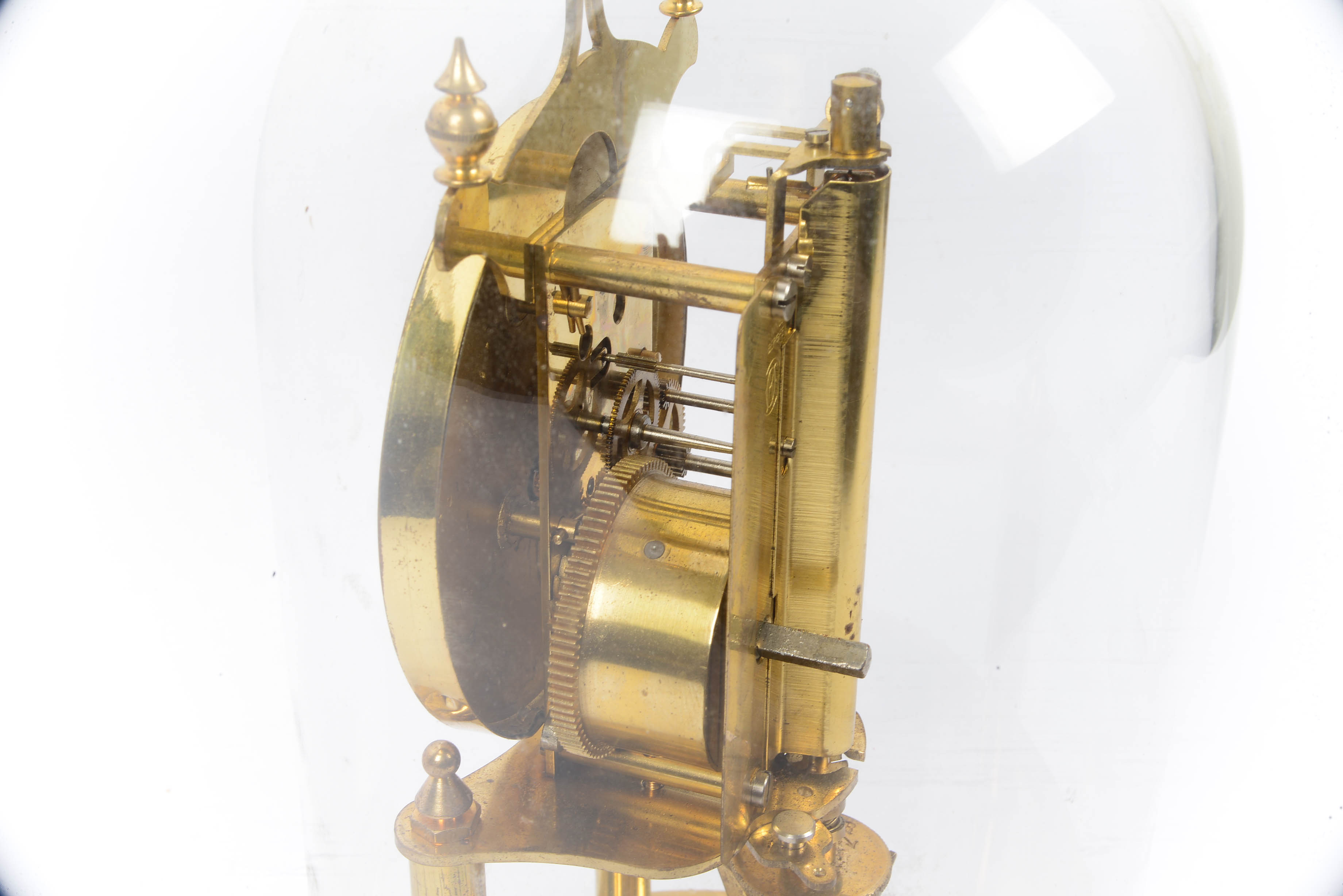 Kundo West German 400 Day Anniversary Clock under Cloche Dome