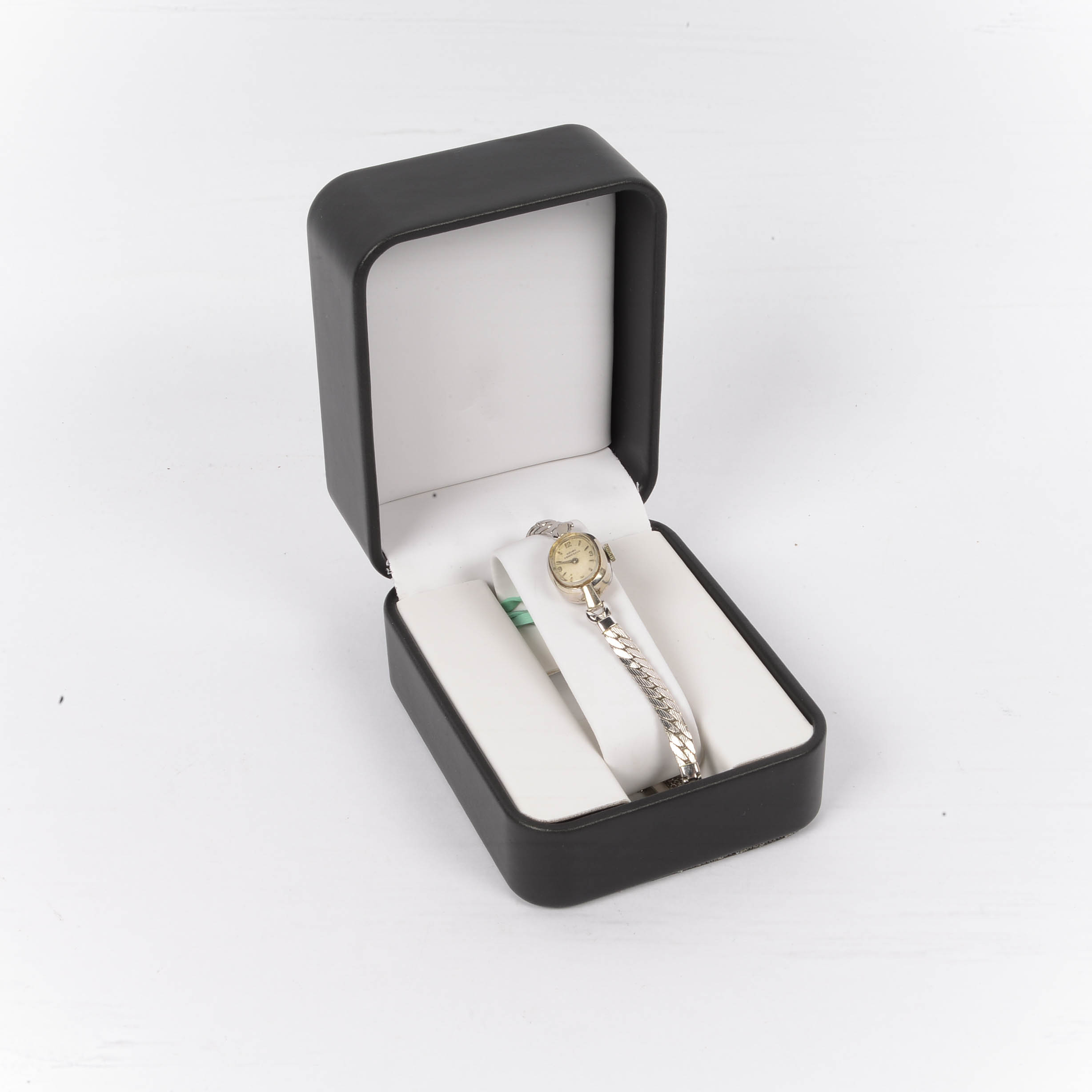 10 K White Gold Filled Girard Perregaux Ladies Watch in Gift Box