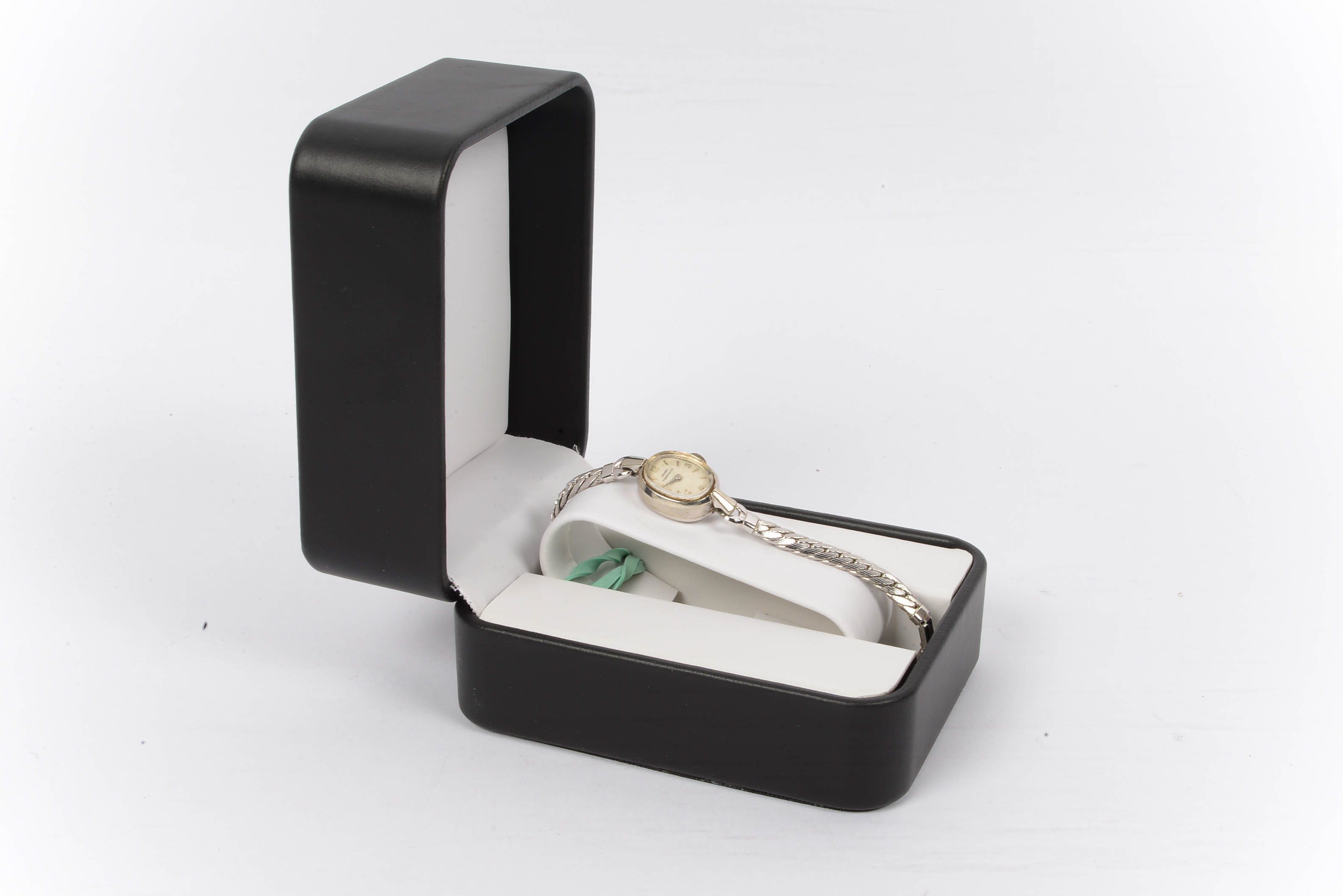 10 K White Gold Filled Girard Perregaux Ladies Watch in Gift Box