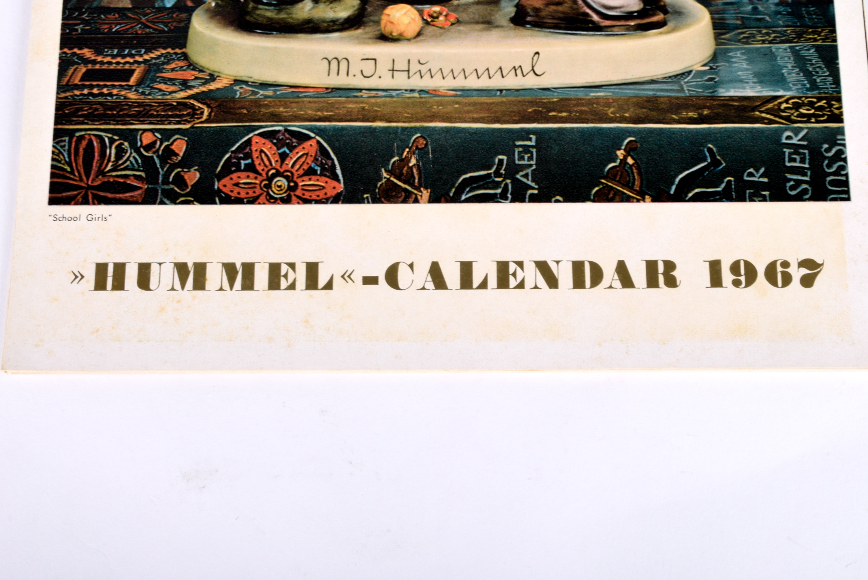 Trio of Hummel Figurines and Vintage Calendars