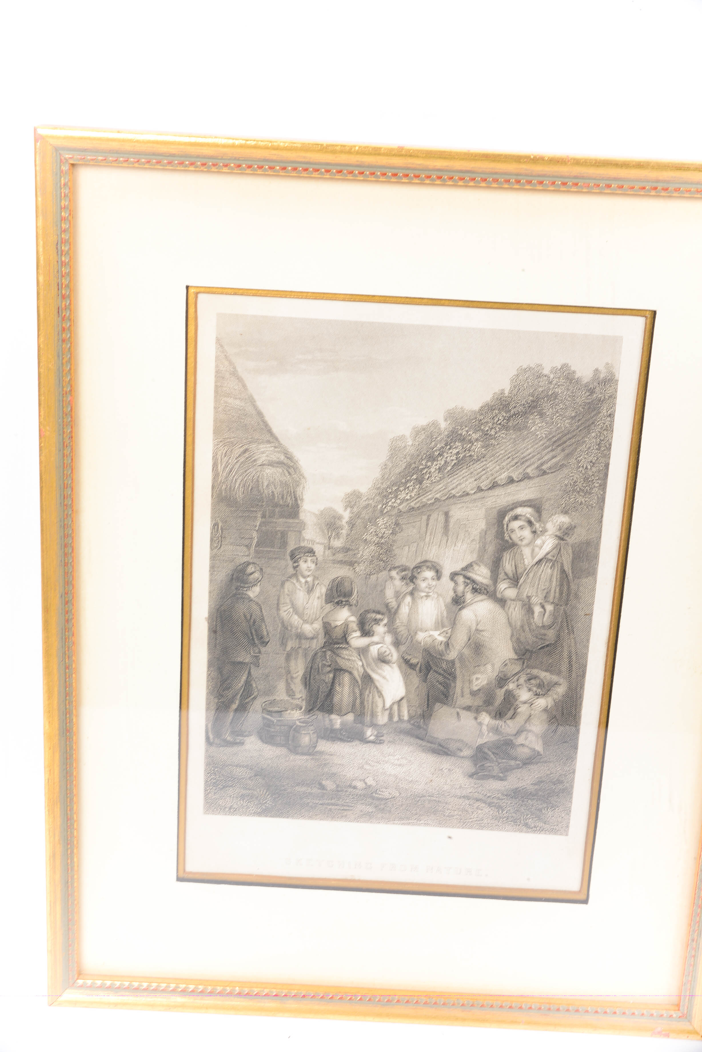 Framed Victorian (1860's) Steel Bookplate Engraving Duo