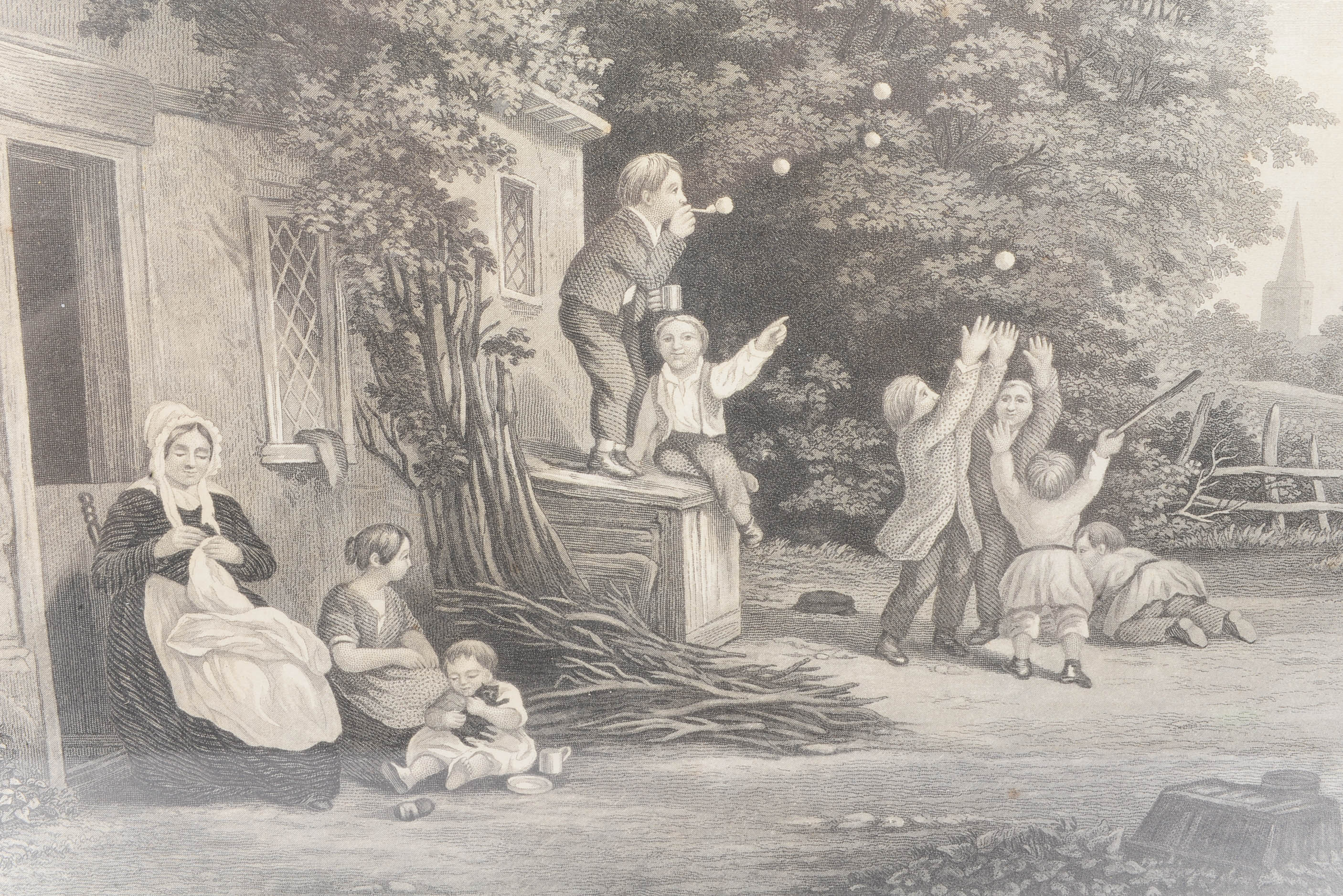 Framed Victorian (1860's) Steel Bookplate Engraving Duo