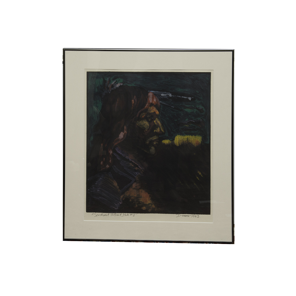 Dmen "Southwest Portrait, State #2" Acrylic on Paper