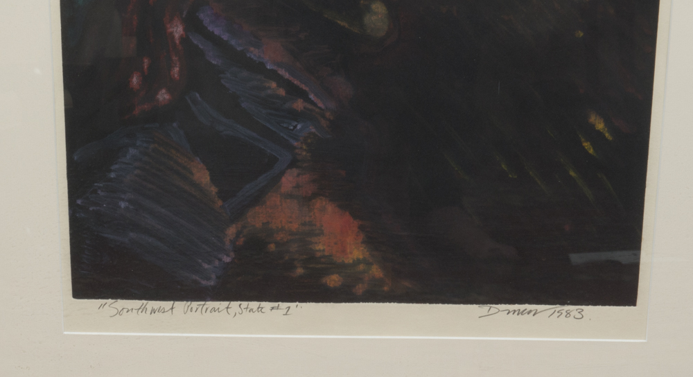 Dmen "Southwest Portrait, State #2" Acrylic on Paper