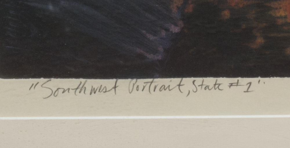 Dmen "Southwest Portrait, State #2" Acrylic on Paper