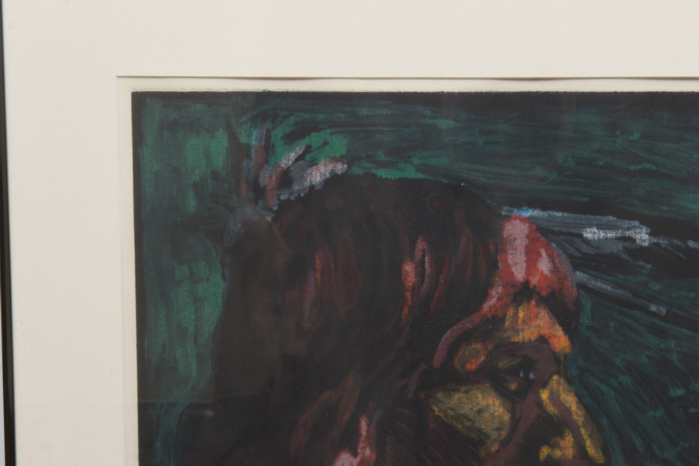 Dmen "Southwest Portrait, State #2" Acrylic on Paper