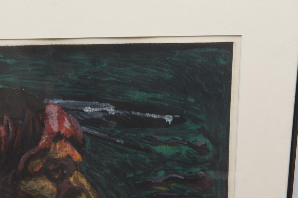 Dmen "Southwest Portrait, State #2" Acrylic on Paper